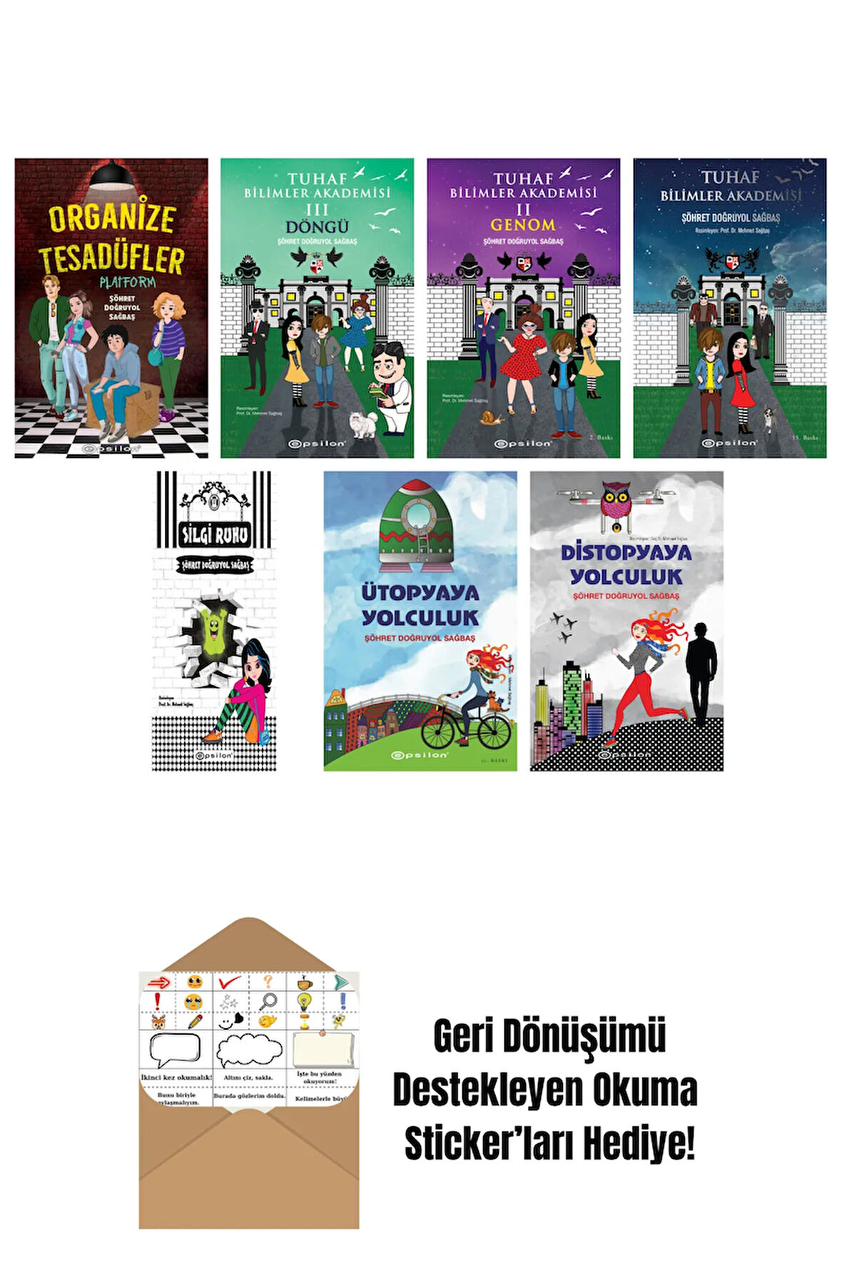 Şöhret Doğruyol Sağbaş 7 Kitap Seti + Okuma Sticker'ları