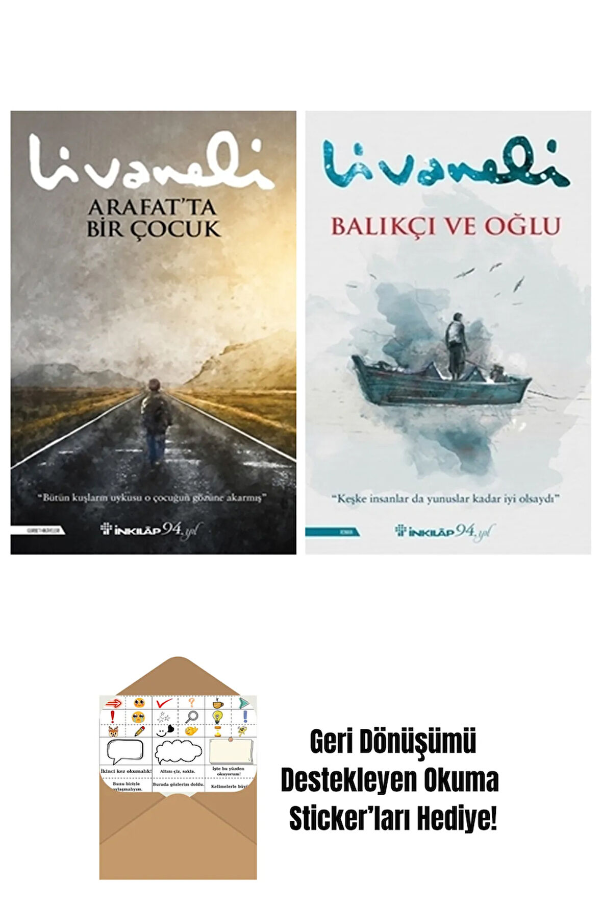 Zülfü Livaneli 2 Kitap Seti + Okuma Sticker'ları