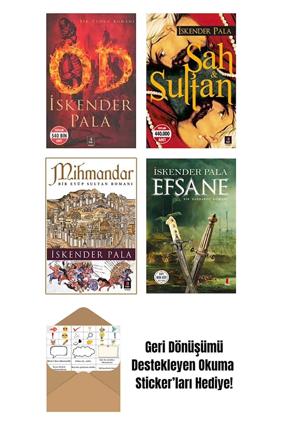 4 Kitap Set İskender Pala + Okuma Sticker'ları