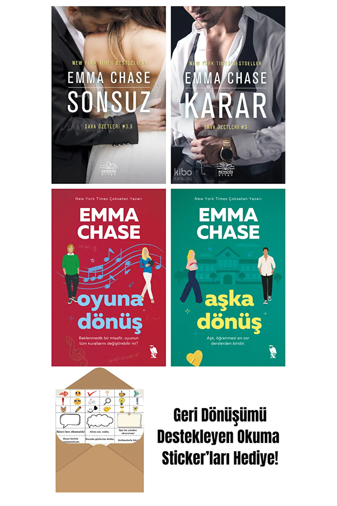 Emma Chase 4 Kitap Seti + Okuma Sticker'ları