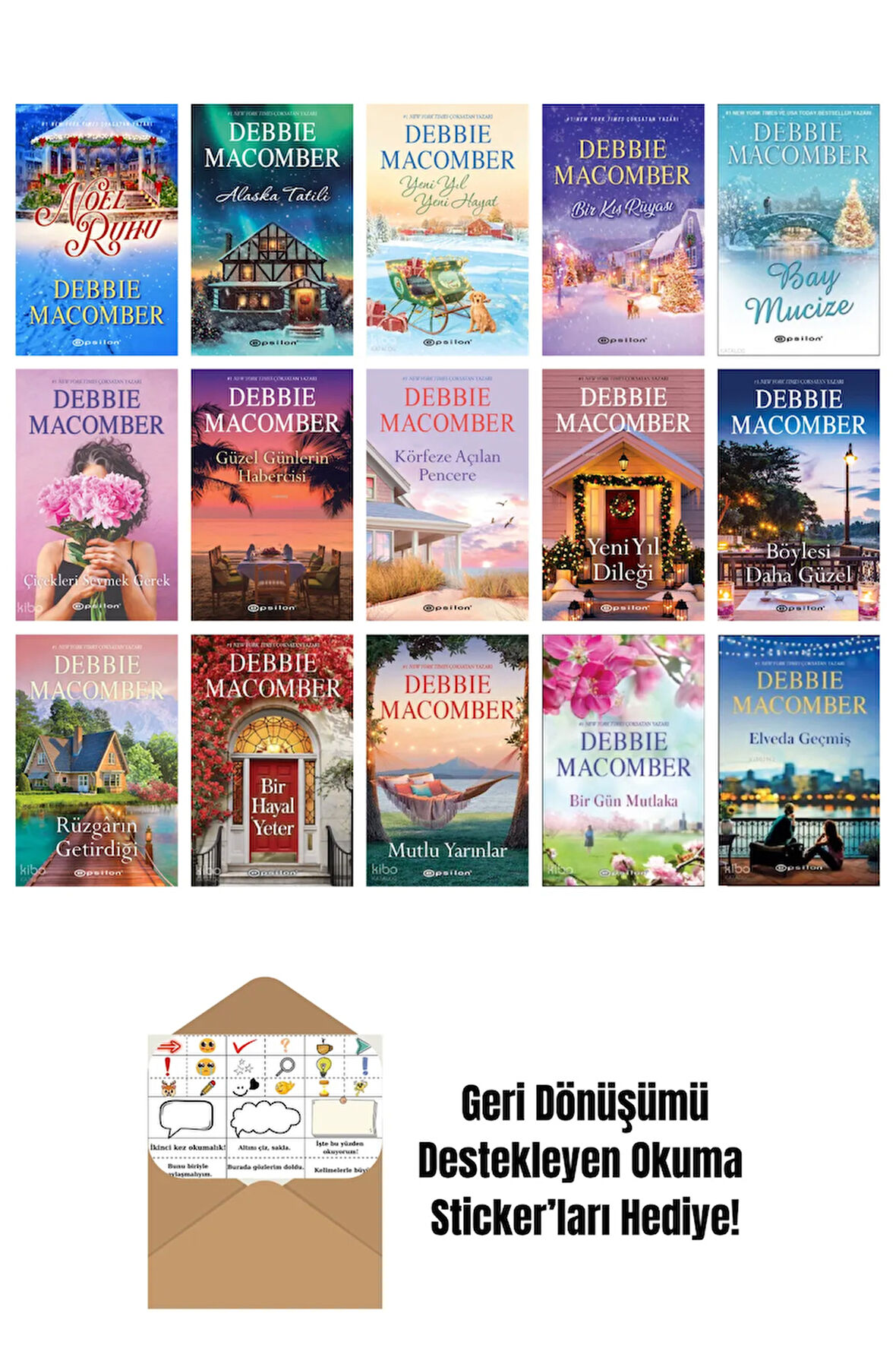 Debbie Macomber 15 Kitap Seti + Okuma Sticker'ları