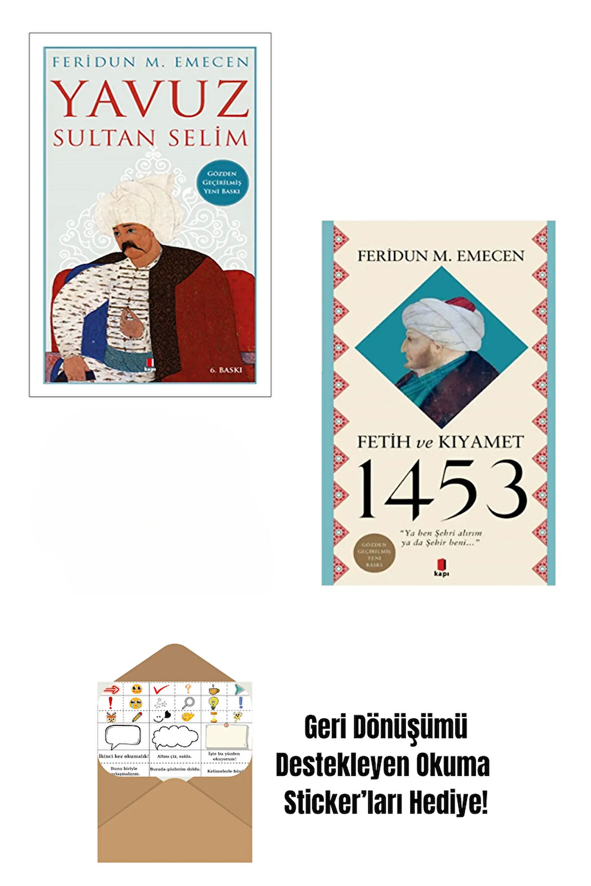 Feridun M. Emecen 2 Kitap Set  + Okuma Sticker'ları