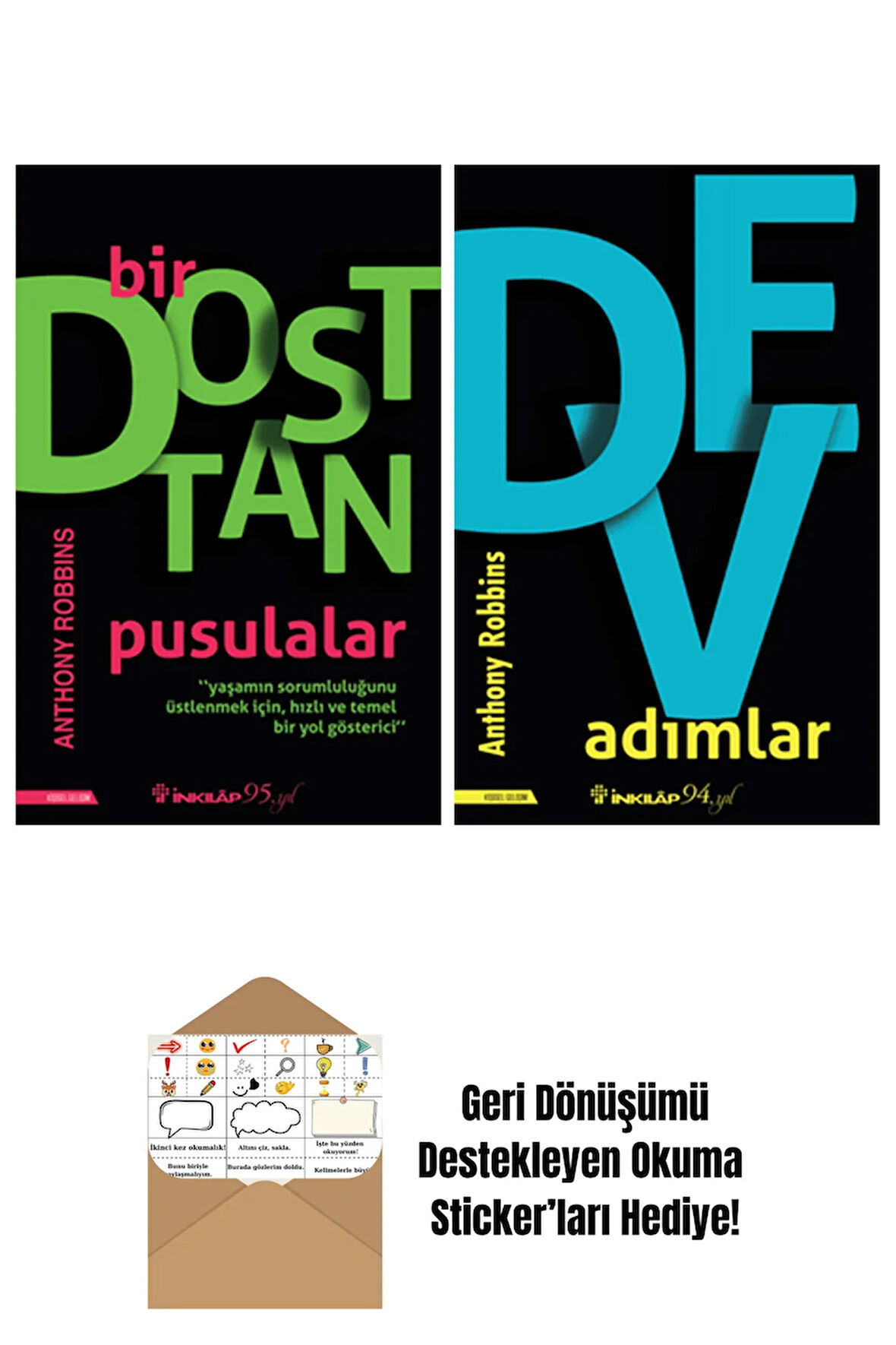 Anthony Robbins 2 Kitap Seti + Okuma Sticker'ları