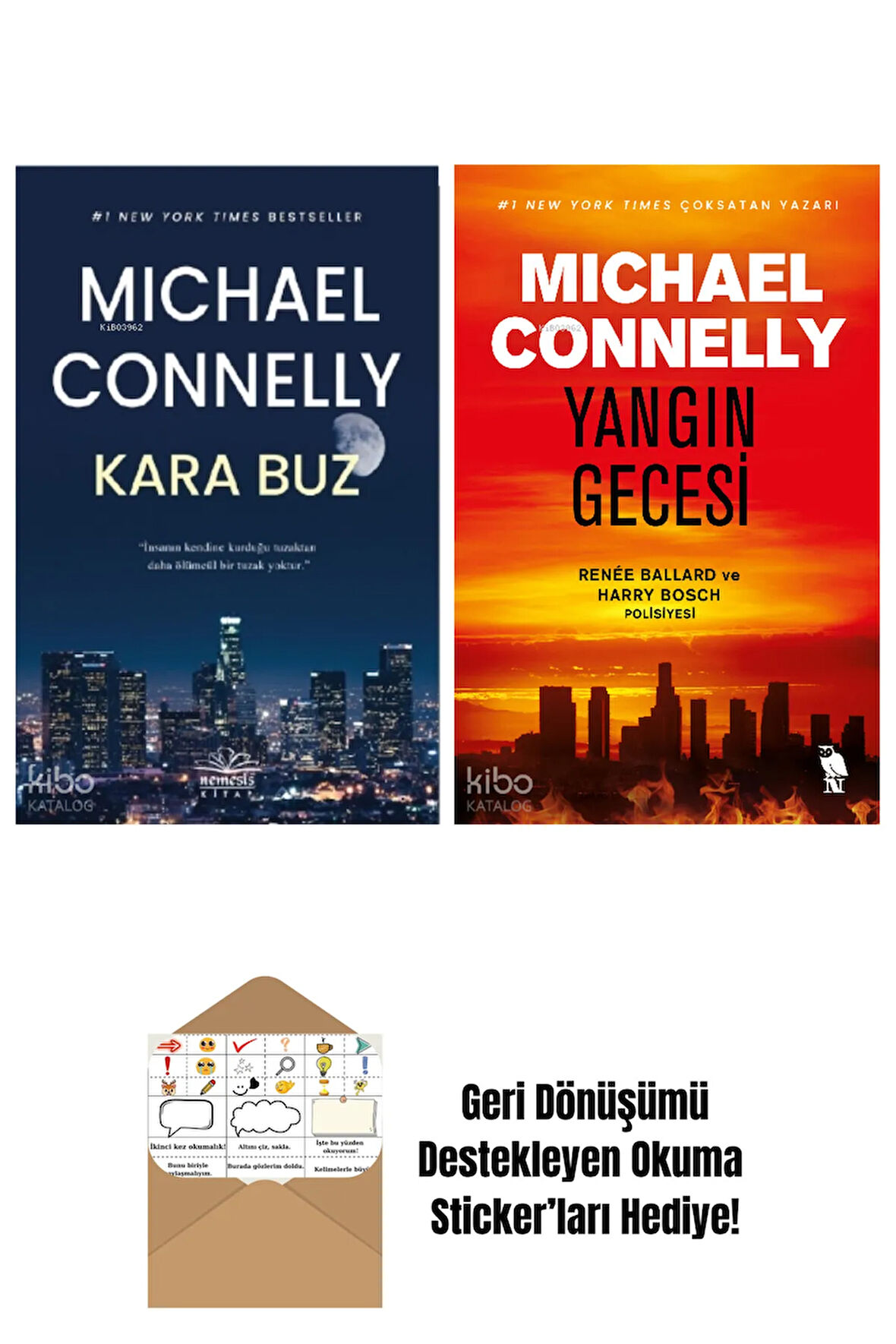 Michael Connelly 2 Kitap Seti + Okuma Sticker'ları