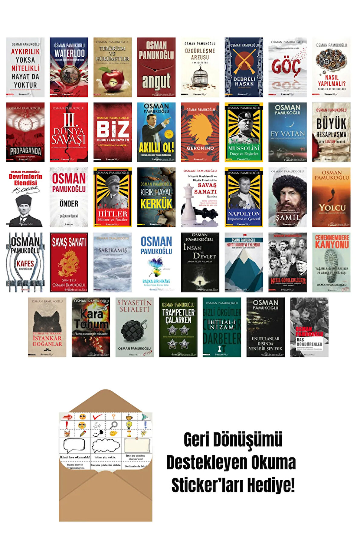 Osman Pamukoğlu 39 Kitap Seti + Okuma Sticker'ları