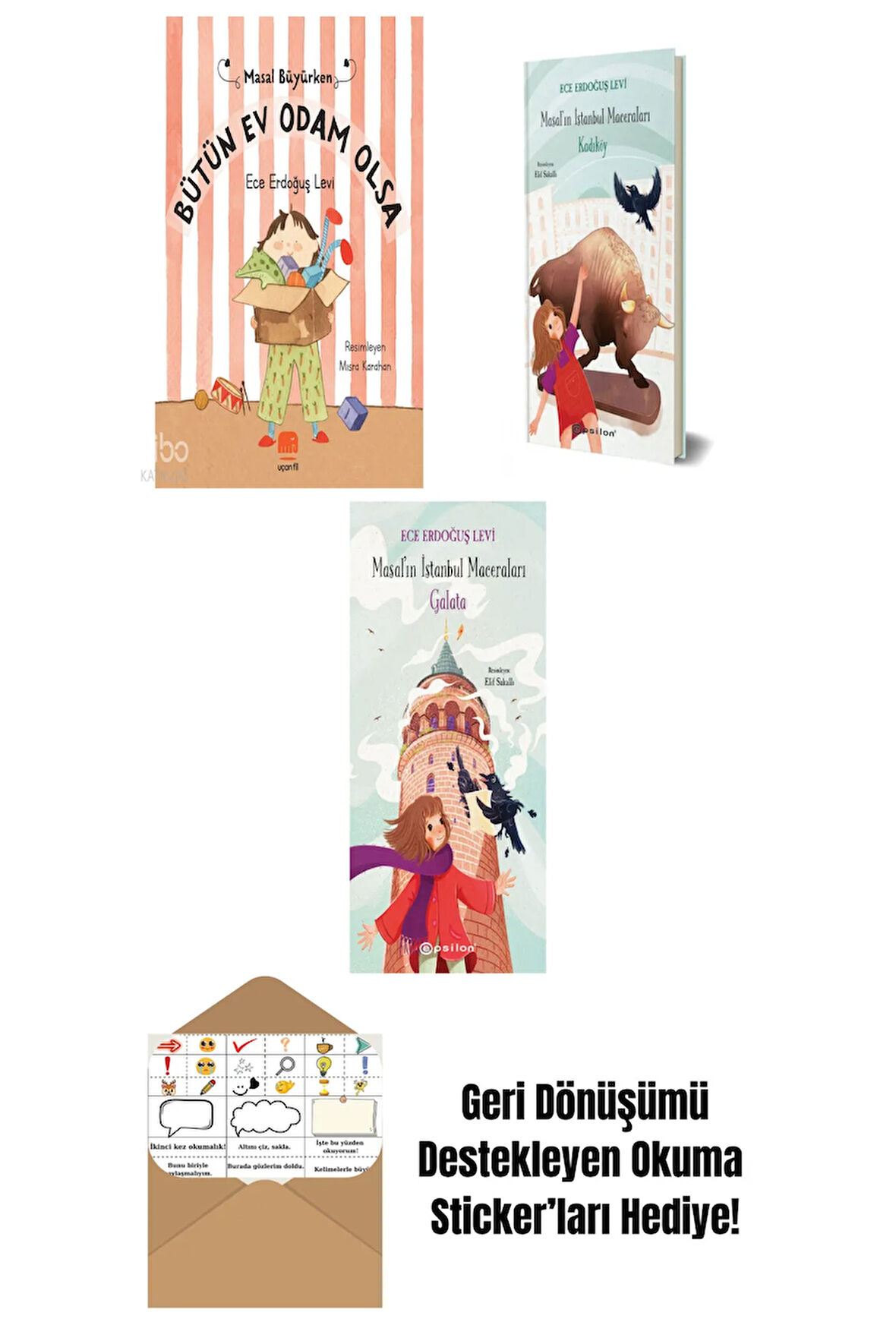 Ece Erdoğuş Levi 3 Kitap Seti + Okuma Sticker'ları