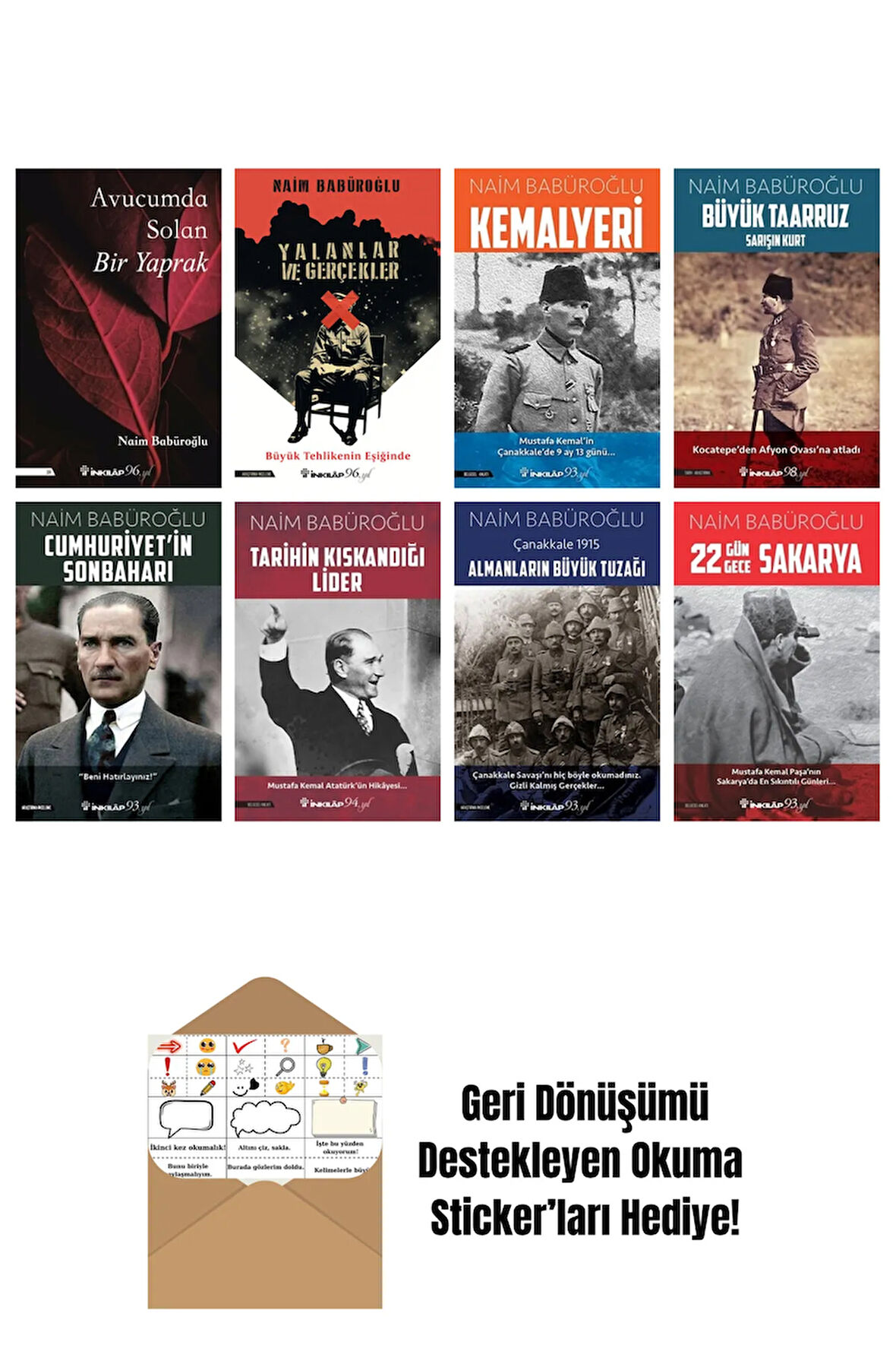 Naim Babüroğlu 8 Kitap Seti + Okuma Sticker'ları