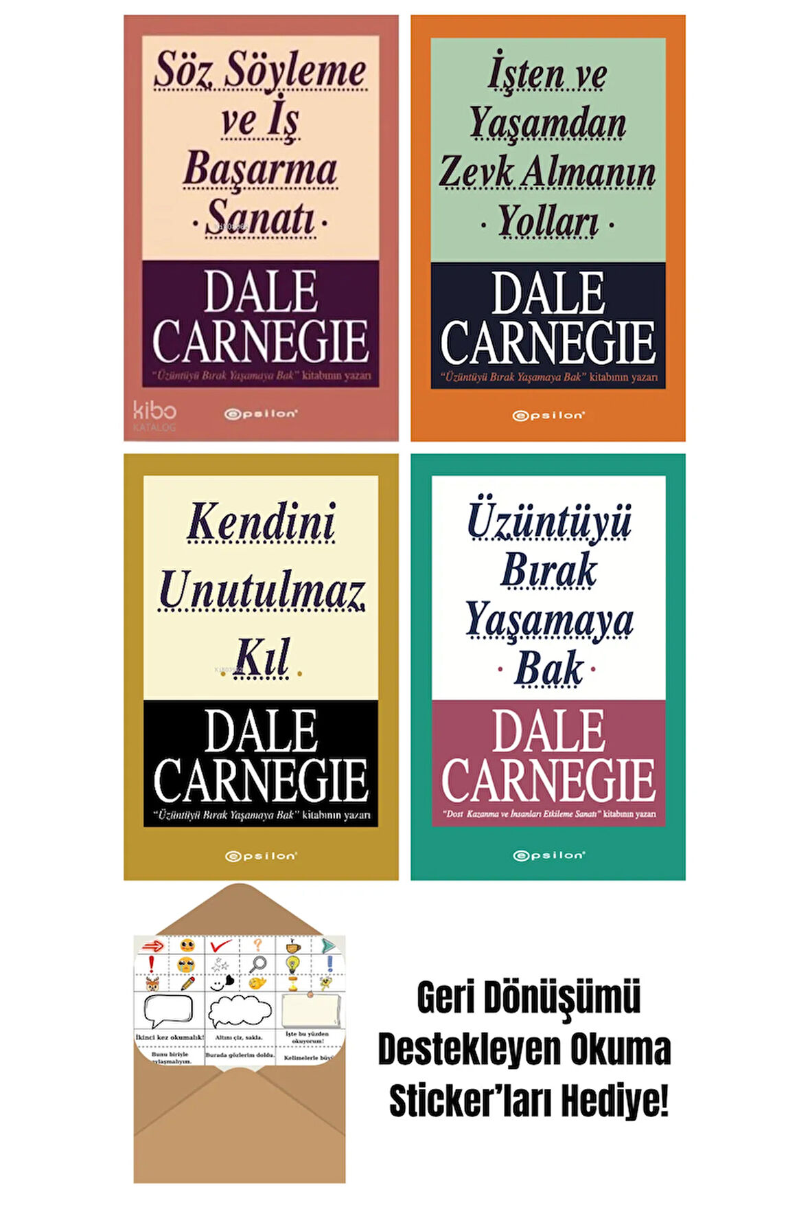 Dale Carnegie 4 Kitap Seti + Okuma Sticker'ları