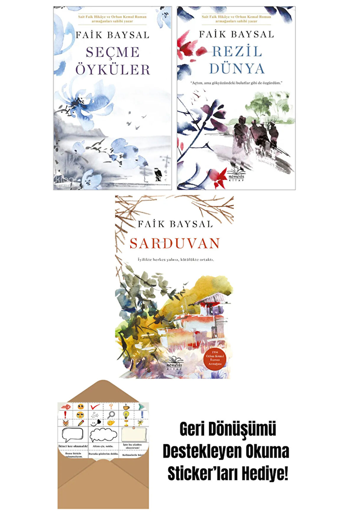 Faik Baysal 3 Kitap Seti + Okuma Sticker'ları