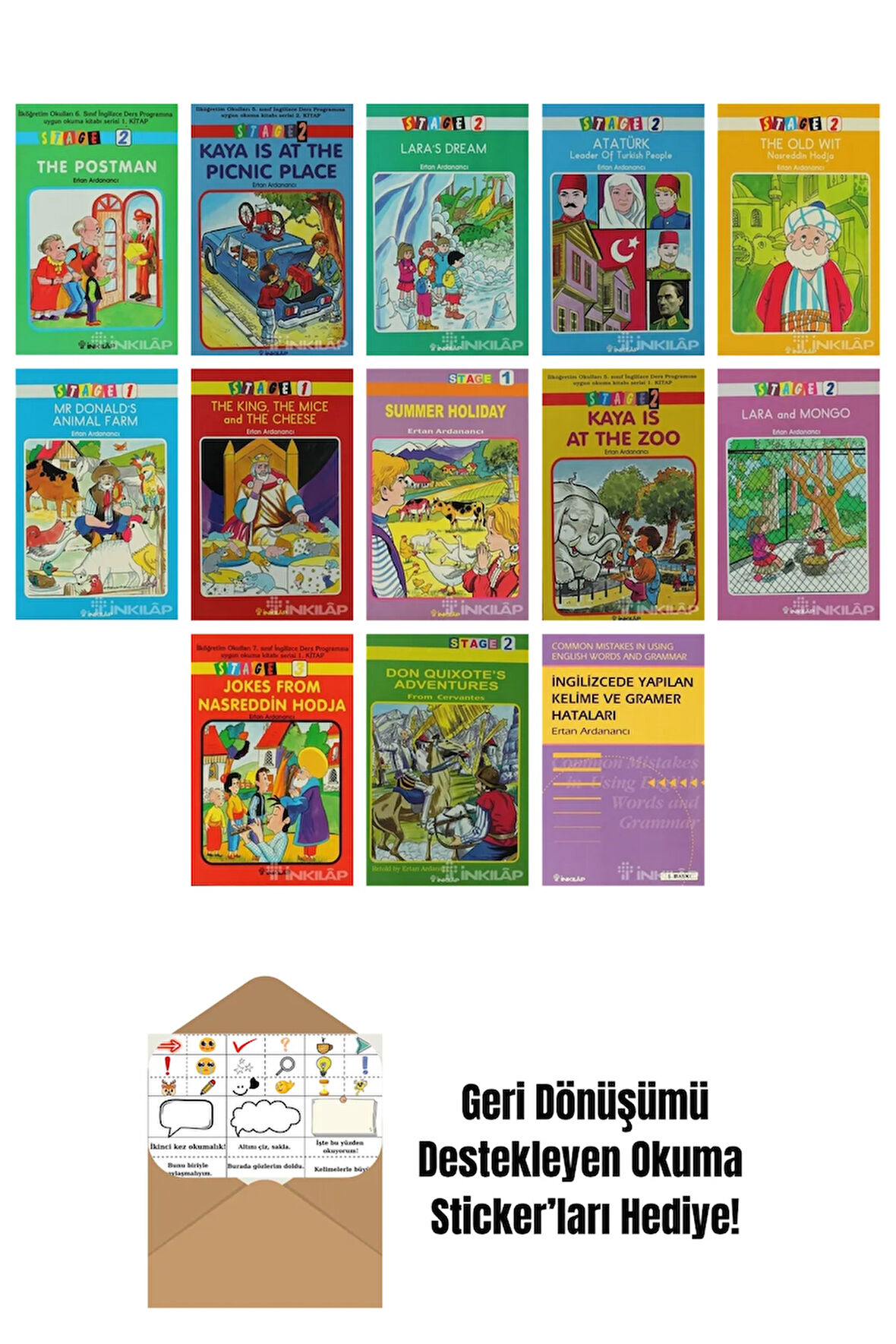 Ertan Ardanancı 13 Kitap Seti + Okuma Sticker'ları