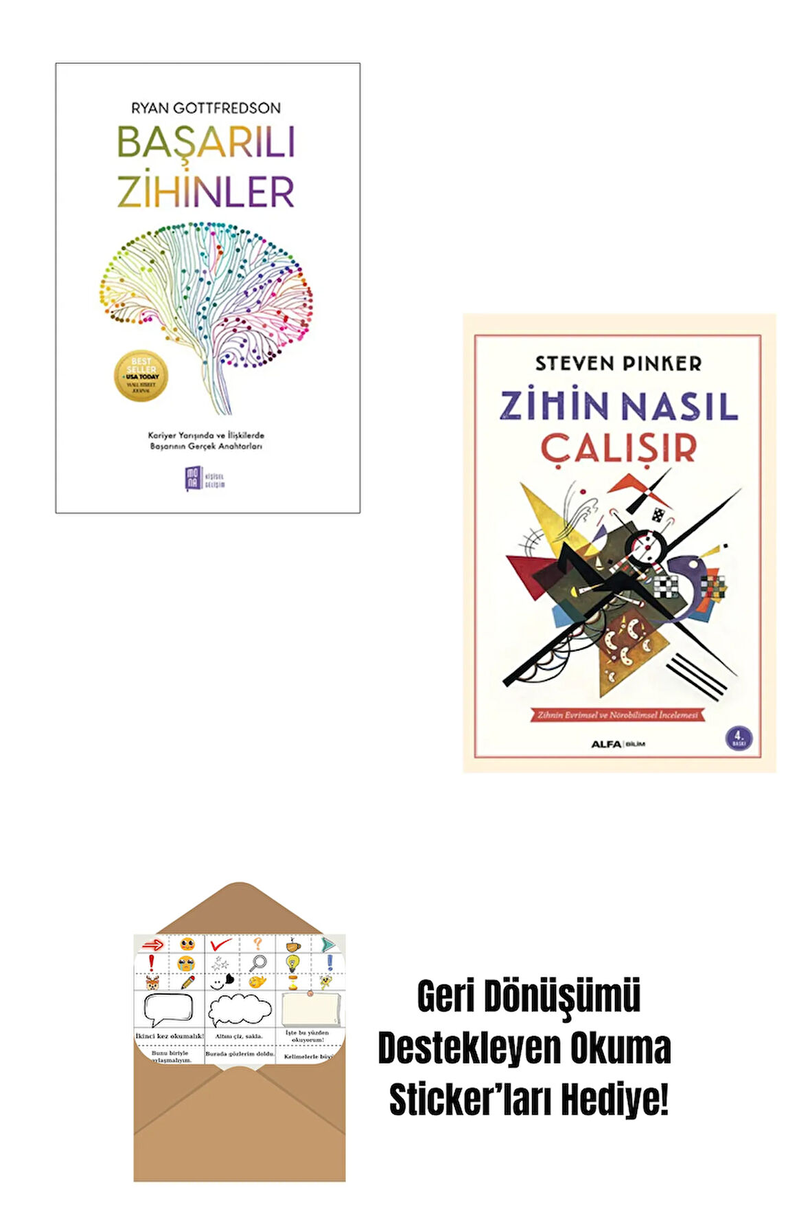 Başarılı Zihinler + Zihin Nasıl Çalışır Set + Okuma Sticker'ları