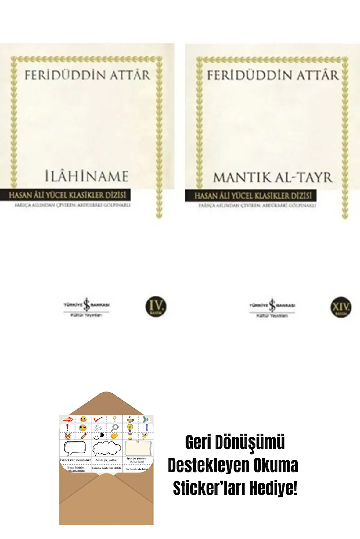 Feridüddin Attar 2 Kitap Set + Okuma Sticker'ları