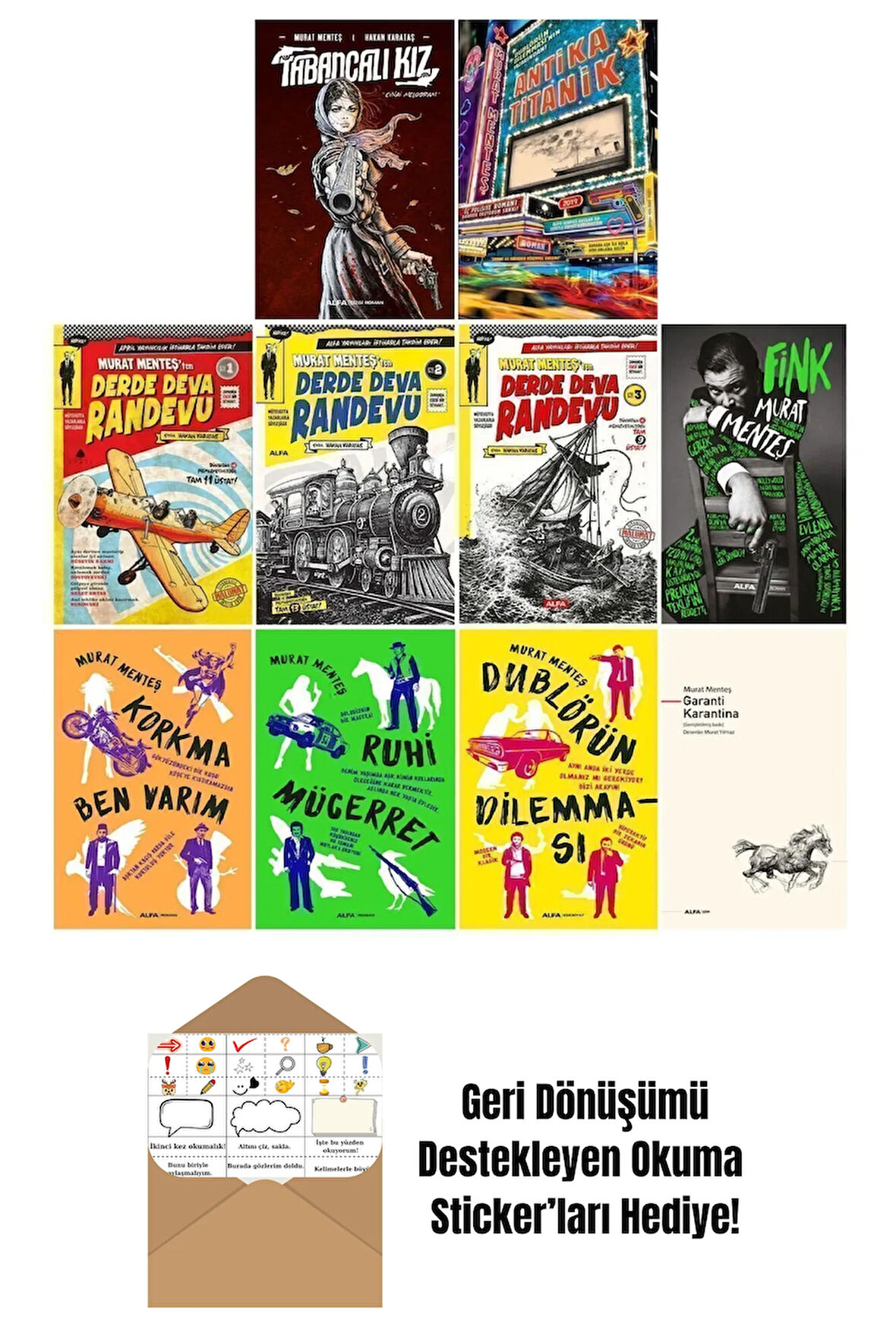 Murat Menteş 10 Kitap Set + Okuma Sticker'ları