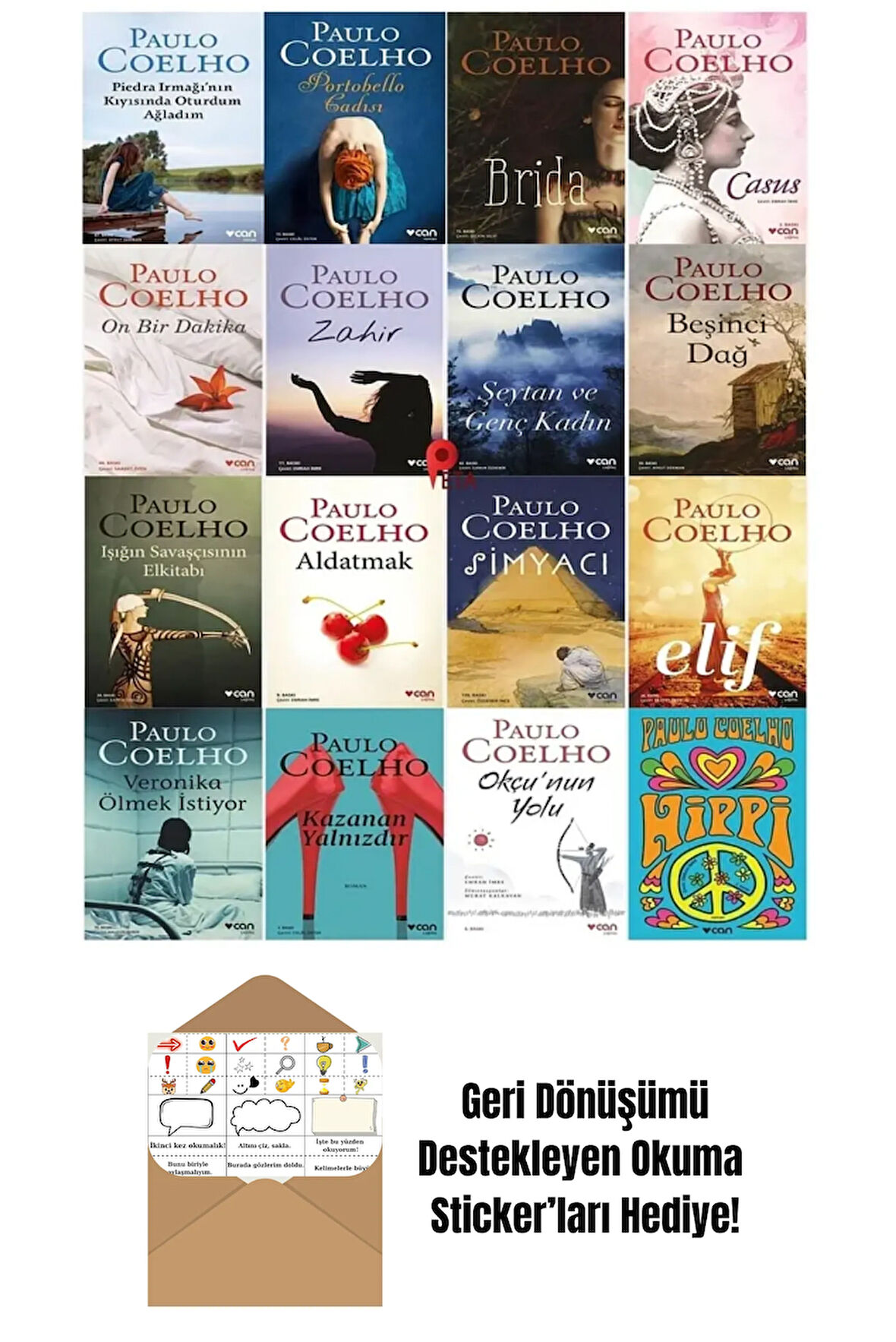 Paulo Coelho Seti (16 Kitap) + Okuma Sticker'ları