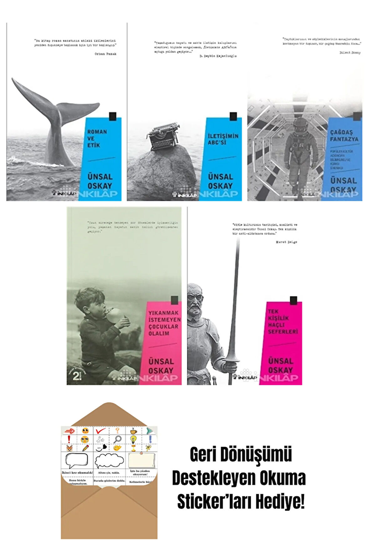 Ünsal Oskay 5 Kitap Seti + Okuma Sticker'ları