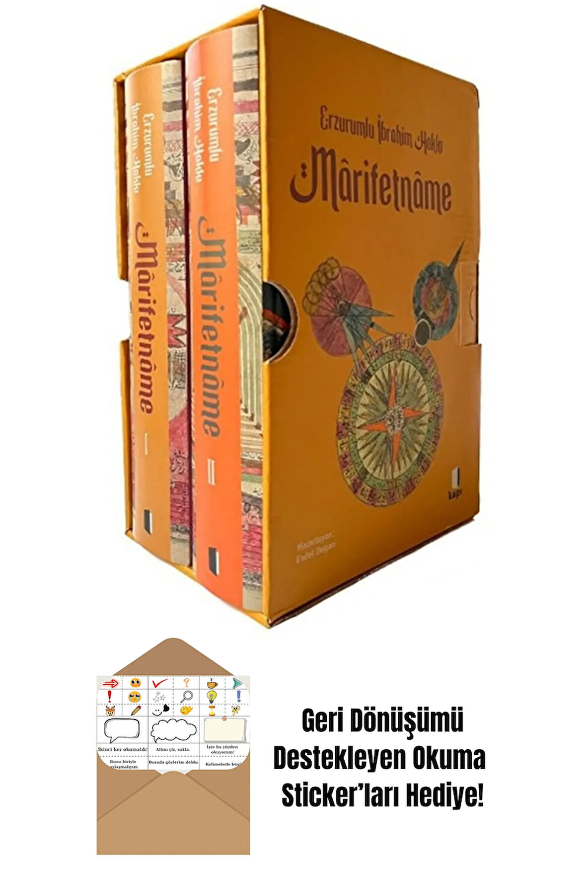 Erzurumlu İbrahim Hakkı Marifetname 1-2 (Ciltli-Kutulu) + Okuma Sticker'ları