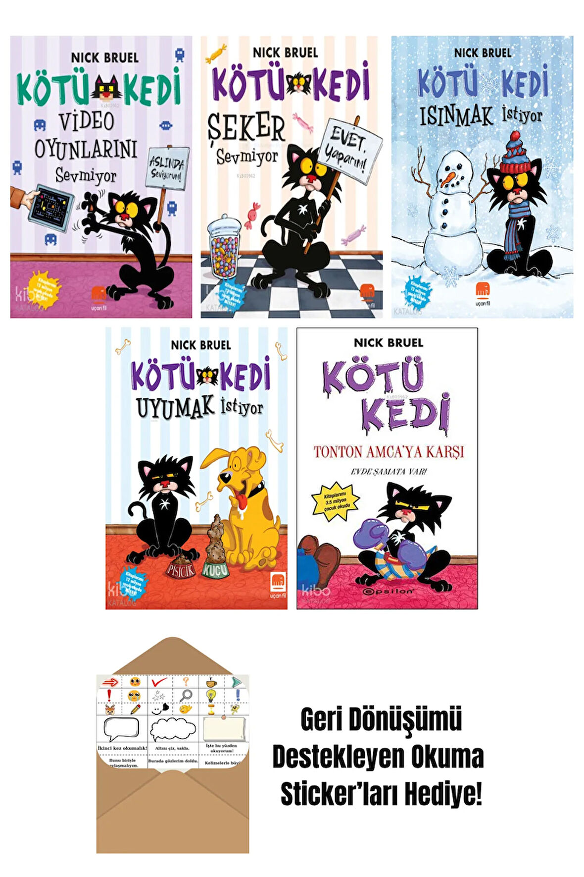 Nick Bruel 5 Kitap Seti + Okuma Sticker'ları