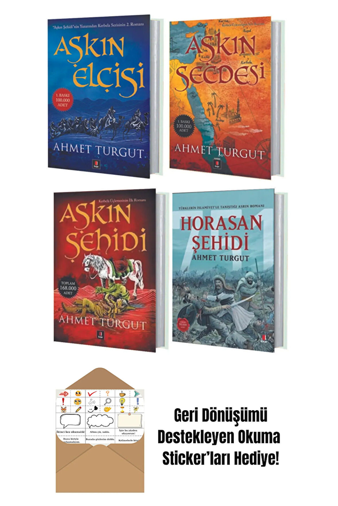 Ahmet Turgut Aşkın Elçisi – Aşkın Secdesi – Aşkın Şehidi – Horosan Şehidi + Okuma Sticker'ları