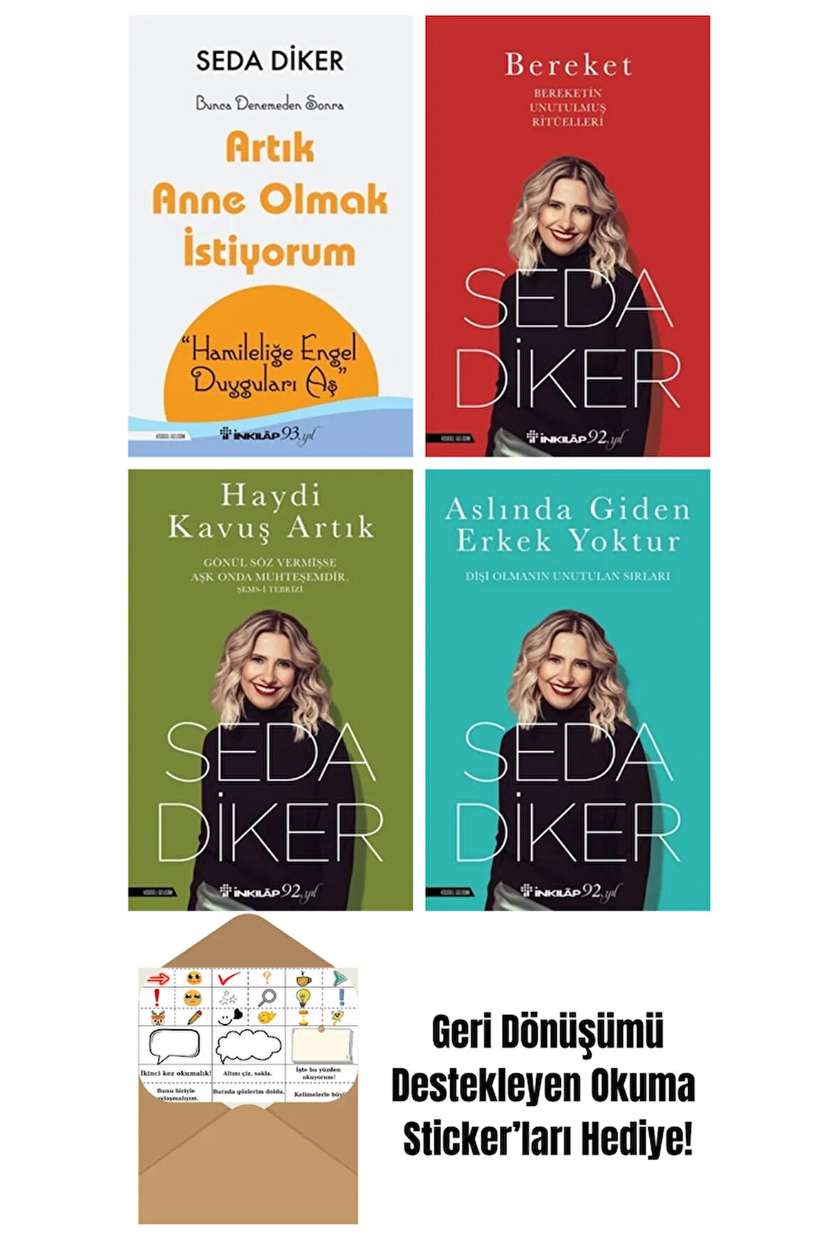 Seda Diker 4 Kitap Seti + Okuma Sticker'ları
