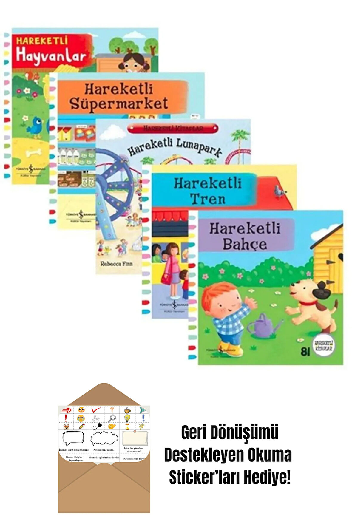 Hareketli Kitaplar Seti (5 Kitap) + Okuma Sticker'ları