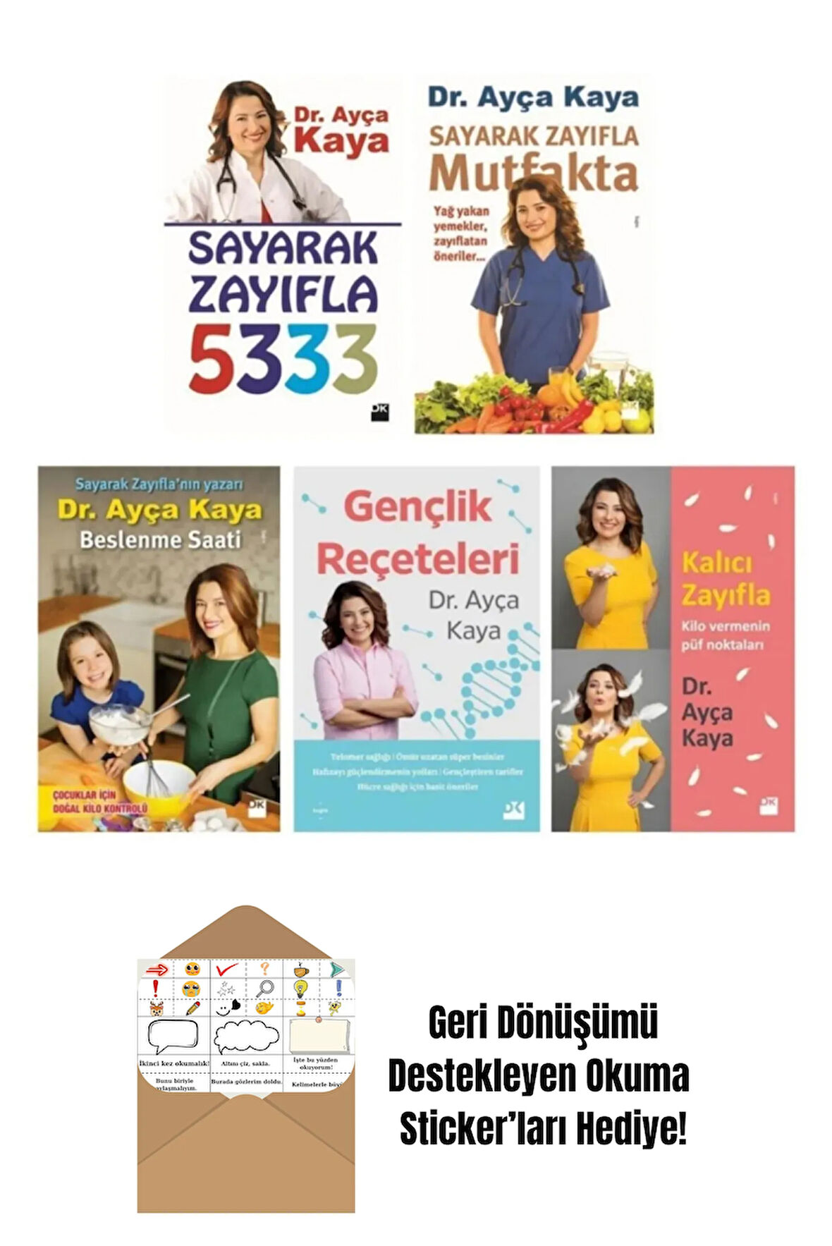 Dr. Ayça Kaya Seti 5 Kitap + Okuma Sticker'ları