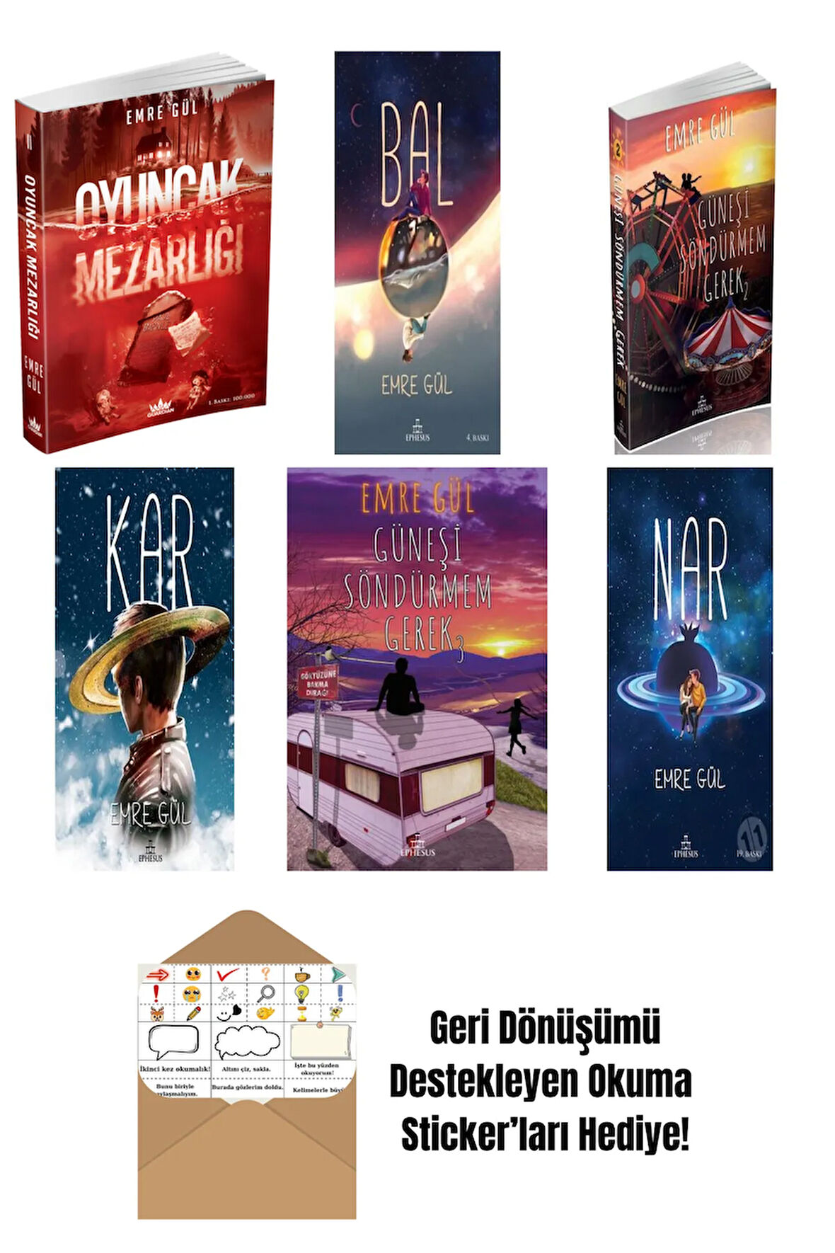 Emre Gül 6 Kitap Seti + Okuma Sticker'ları