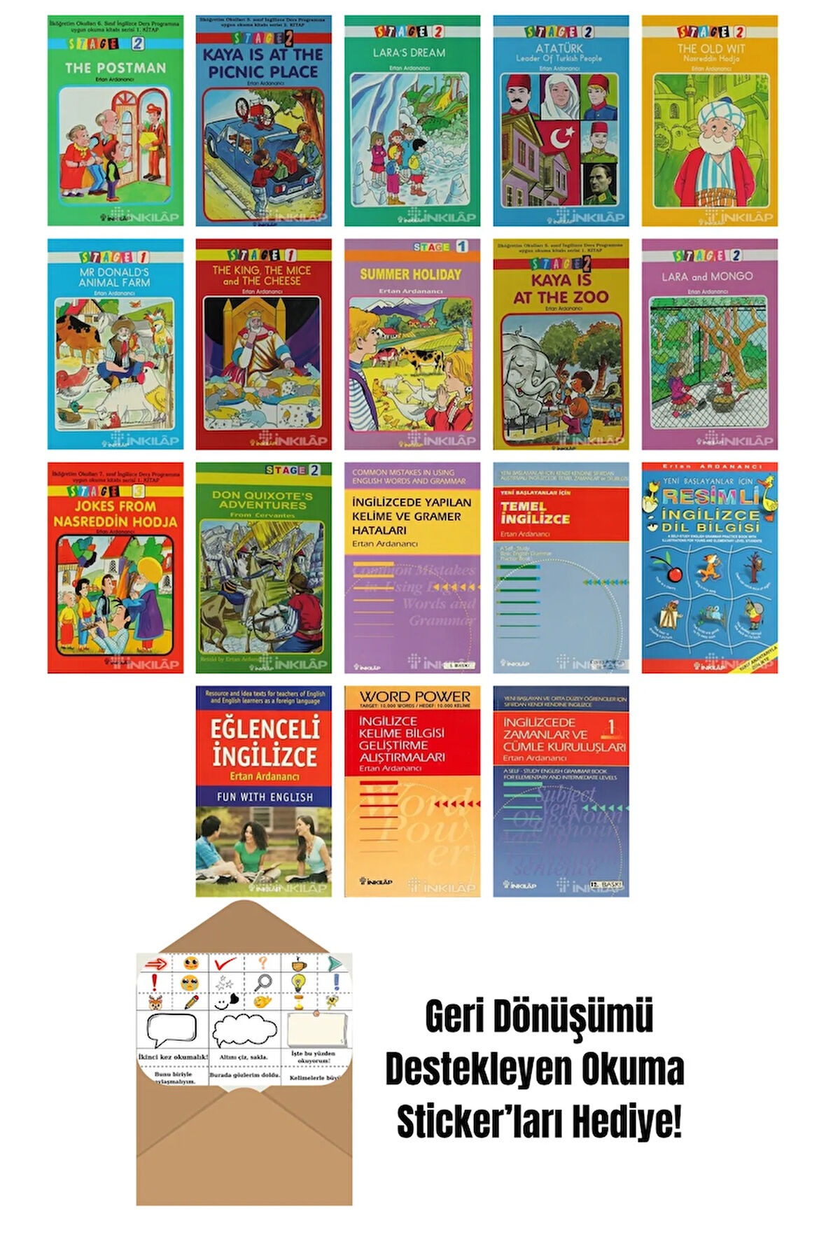 Ertan Ardanancı 18 Kitap Seti + Okuma Sticker'ları