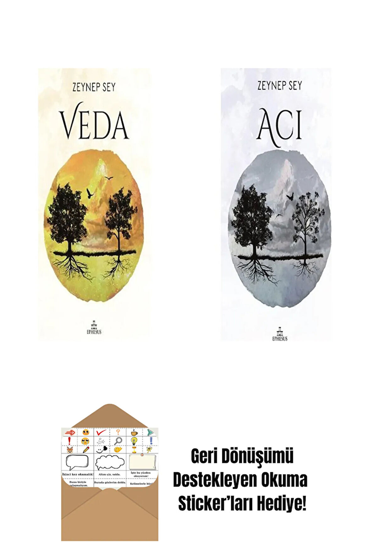 Zeynep Sey 2 Kitap Seti + Okuma Sticker'ları