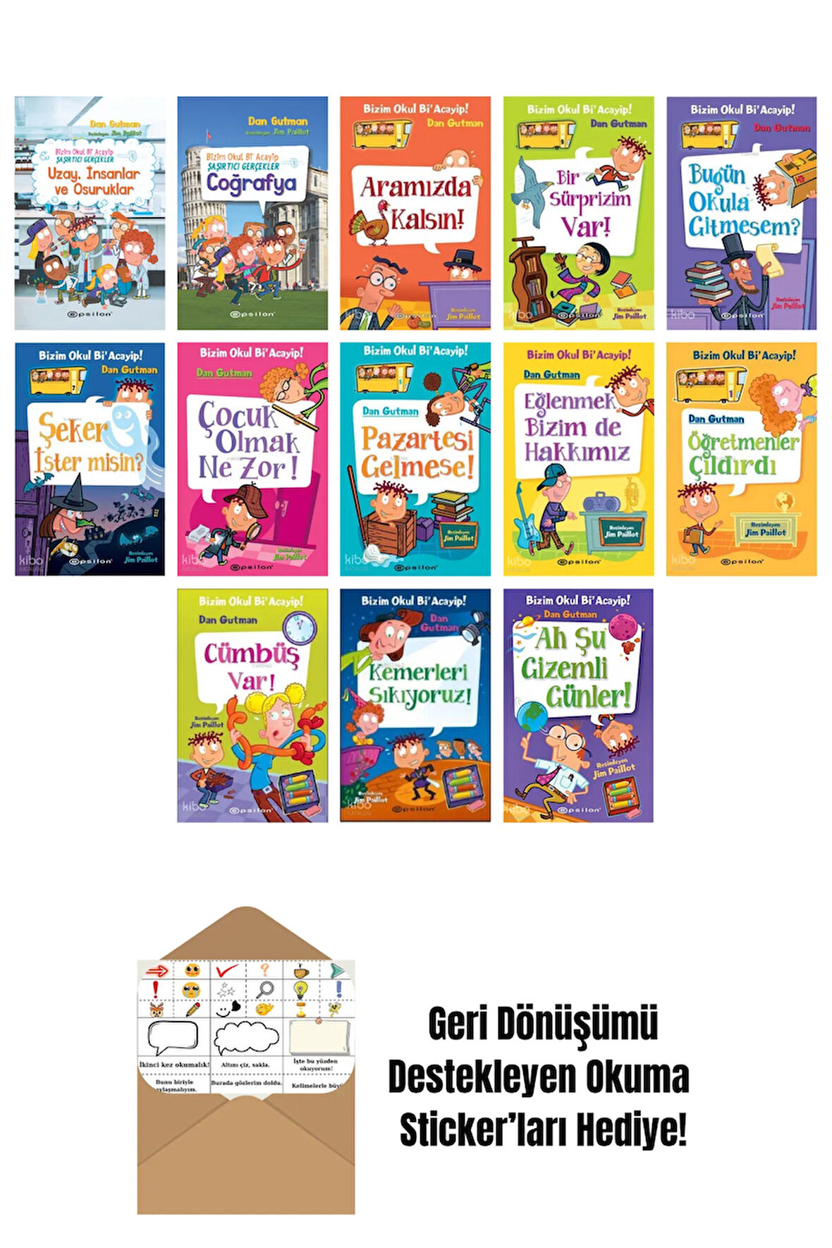 Dan Gutman 13 Kitap Seti + Okuma Sticker'ları
