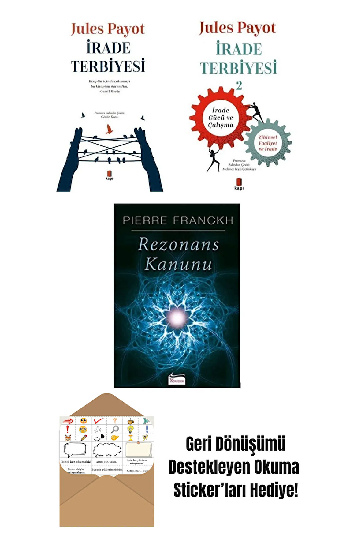 İrade Terbiyesi 1-2 + Rezonans Kanunu 3 Kitap Set + Okuma Sticker'ları