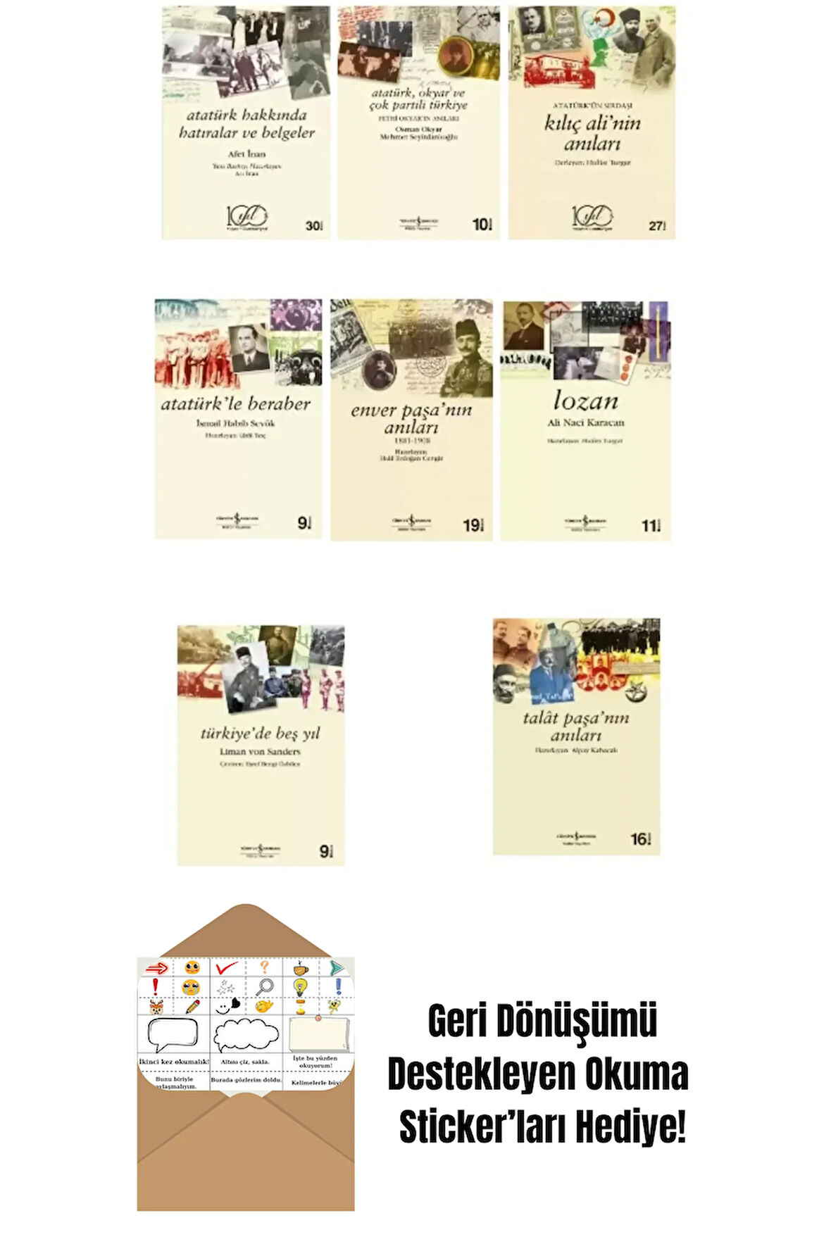 Lozan -  Enver Paşa’nın Anıları 8 Kitap Set + Okuma Sticker'ları