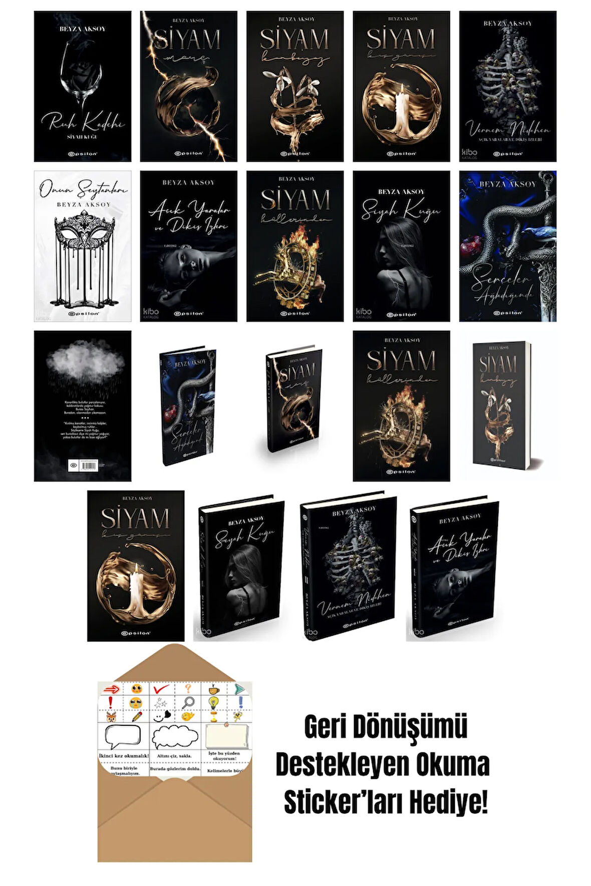 Beyza Aksoy 19 Kitap Seti + Okuma Sticker'ları