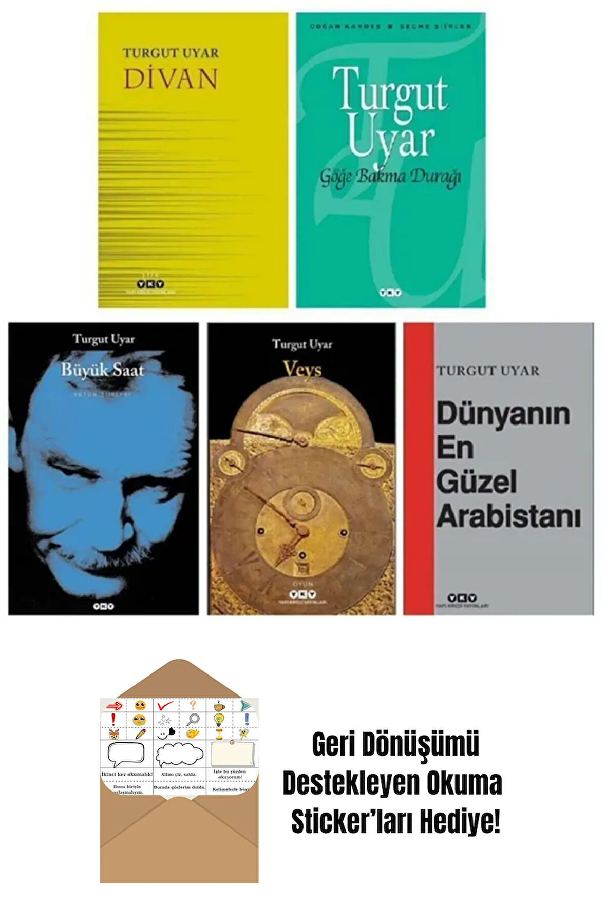 Turgut Uyar Seti 5 Kitap + Okuma Sticker'ları