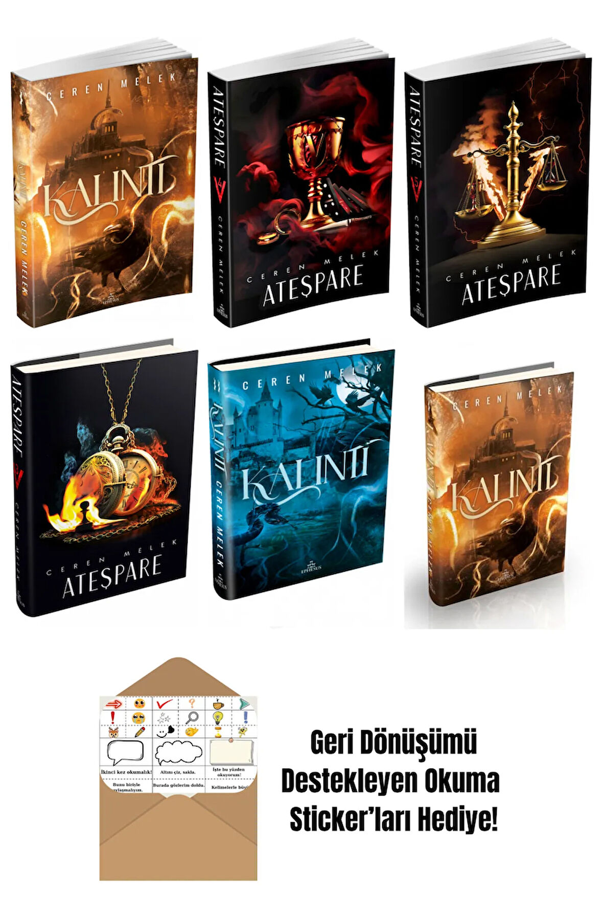Ceren Melek 6 Kitap Seti + Okuma Sticker'ları