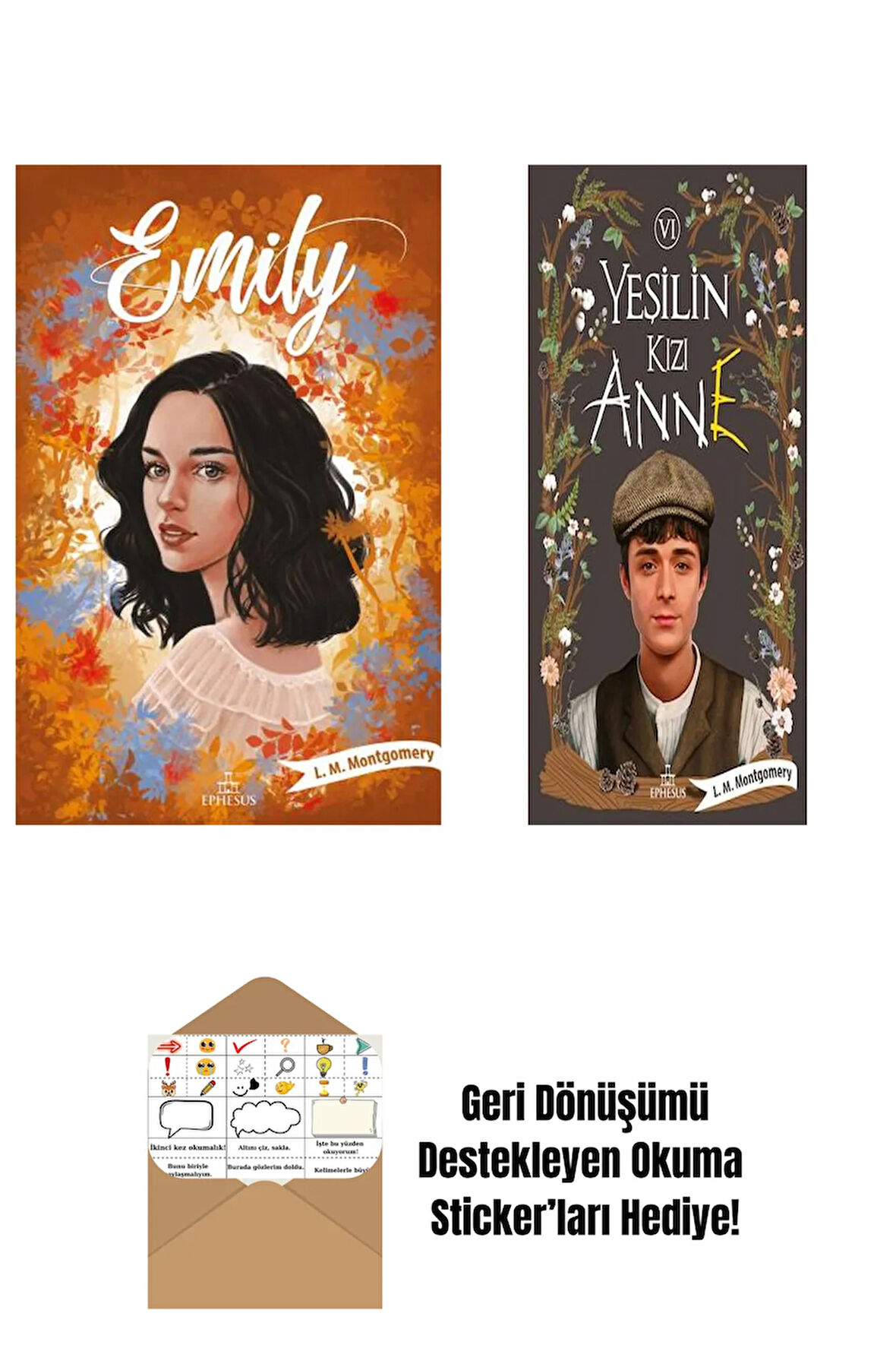 L. M. Montgomery 2 Kitap Seti + Okuma Sticker'ları
