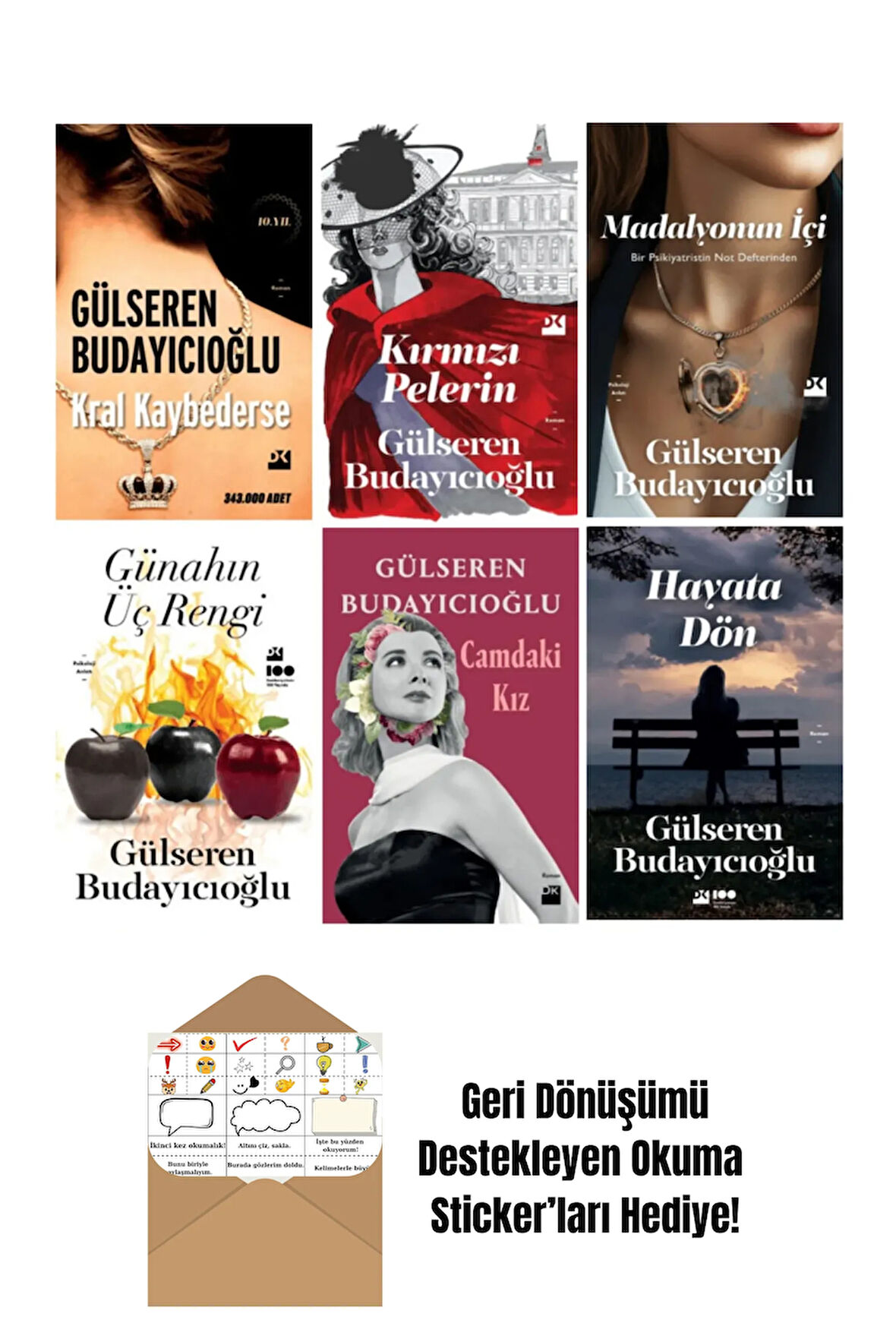 Gülseren Budayıcıoğlu 6 Kitap Set + Okuma Sticker'ları