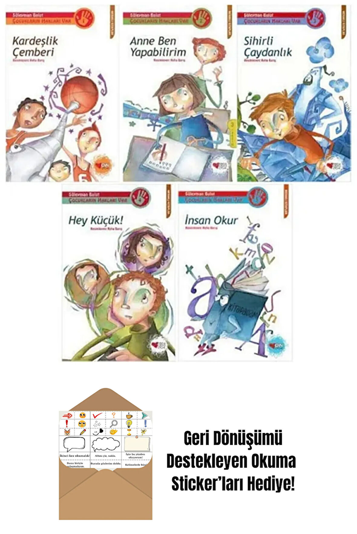 Çocukların Hakları Var Serisi 5 Kitap Set - Süleyman Bulut + Okuma Sticker'ları