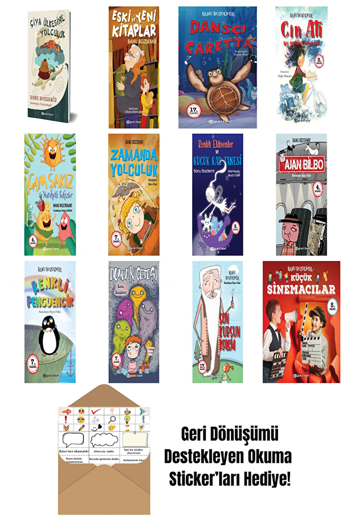 Banu Bozdemir 12 Kitap Seti + Okuma Sticker'ları