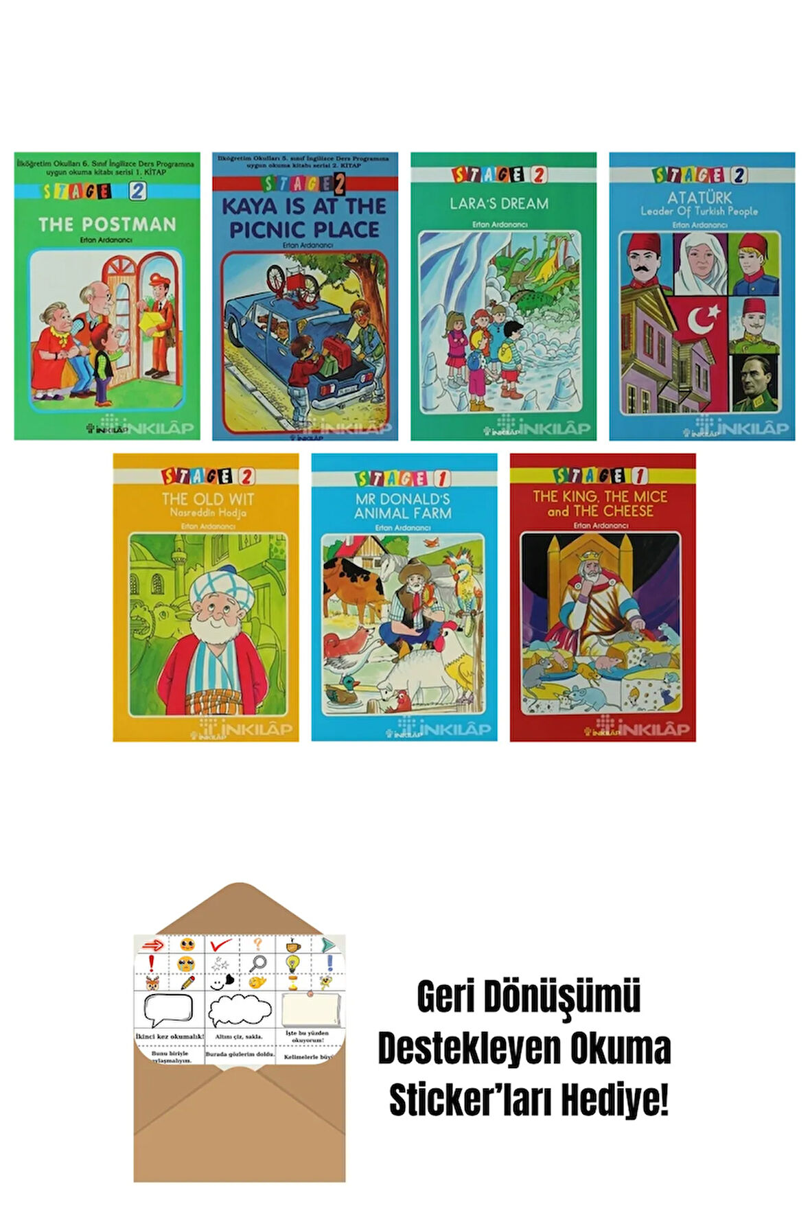 Ertan Ardanancı 7 Kitap Seti + Okuma Sticker'ları