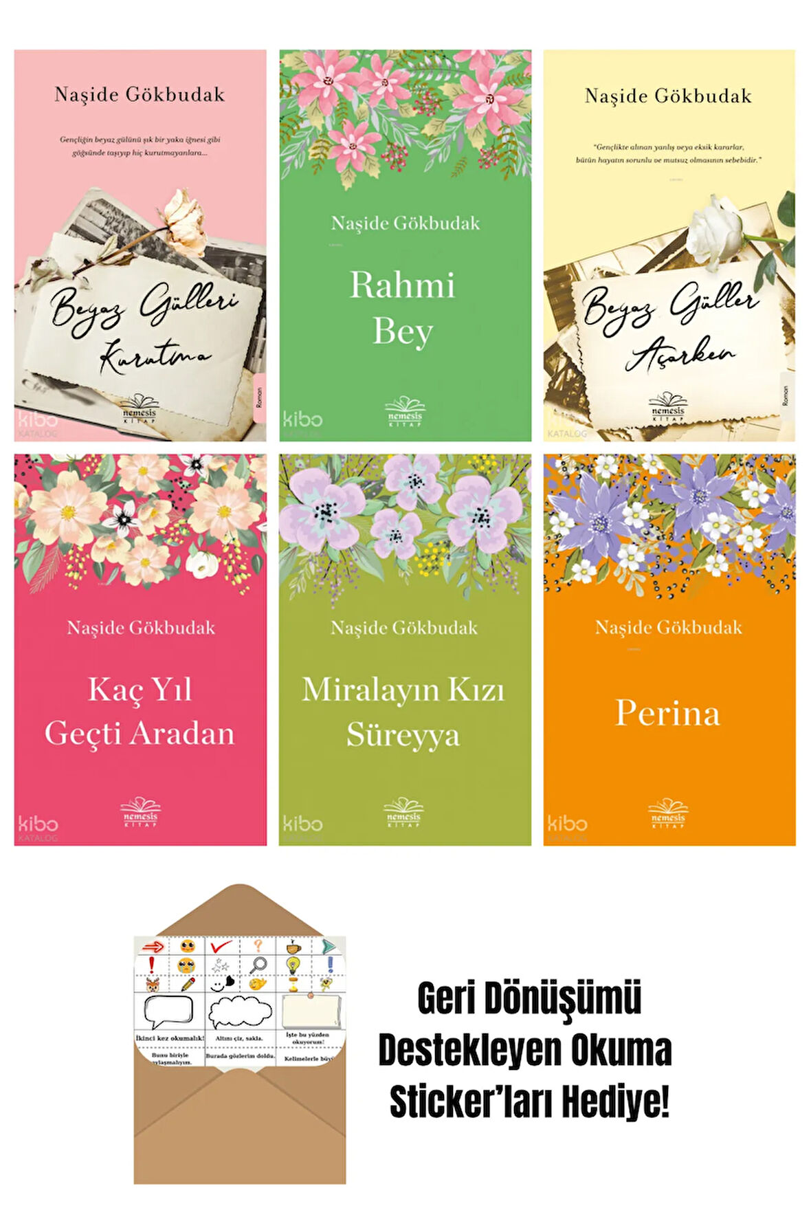 Naşide Gökbudak 6 Kitap Seti + Okuma Sticker'ları