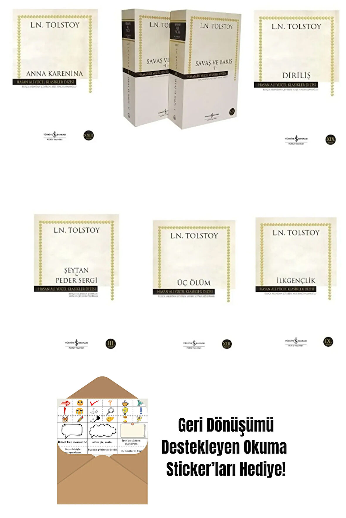 Tolstoy 6 Kitap + Okuma Sticker'ları