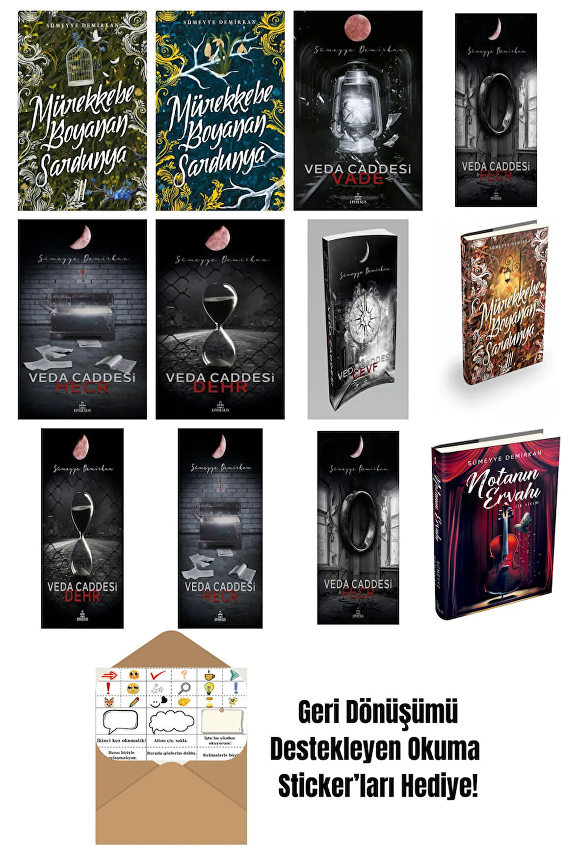 Sümeyye Demirkan 12 Kitap Seti + Okuma Sticker'ları