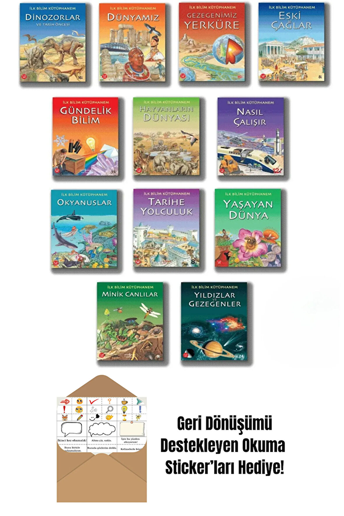 İlk Bilim Kütüphanem Tam Set + Okuma Sticker'ları