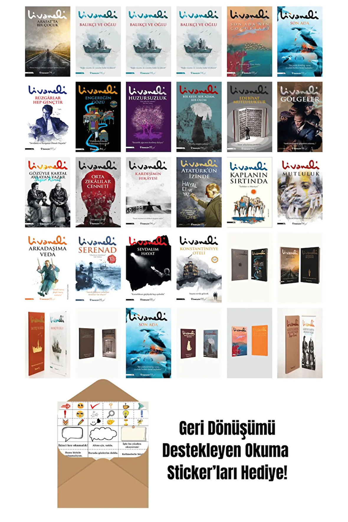 Zülfü Livaneli 30 Kitap Seti + Okuma Sticker'ları