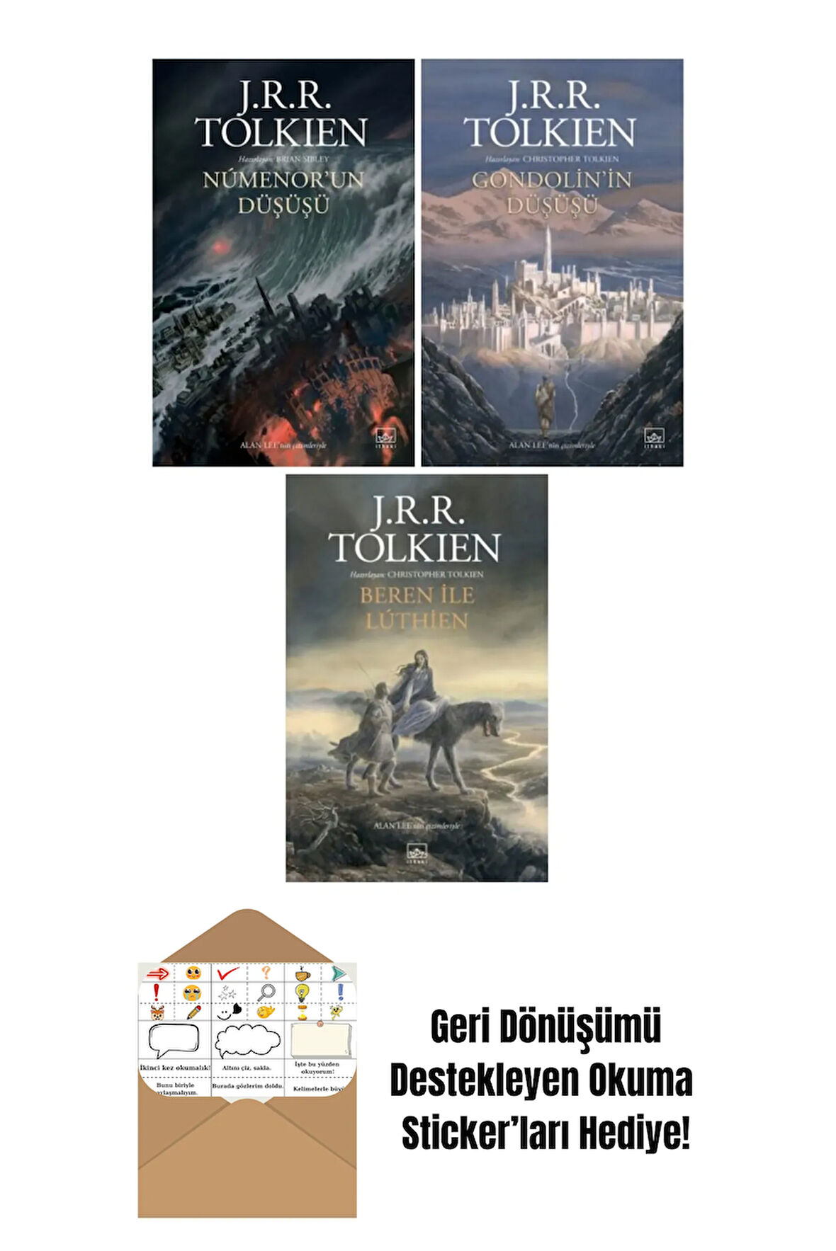 3 Kitap Set - J. R. R. Tolkien + Okuma Sticker'ları