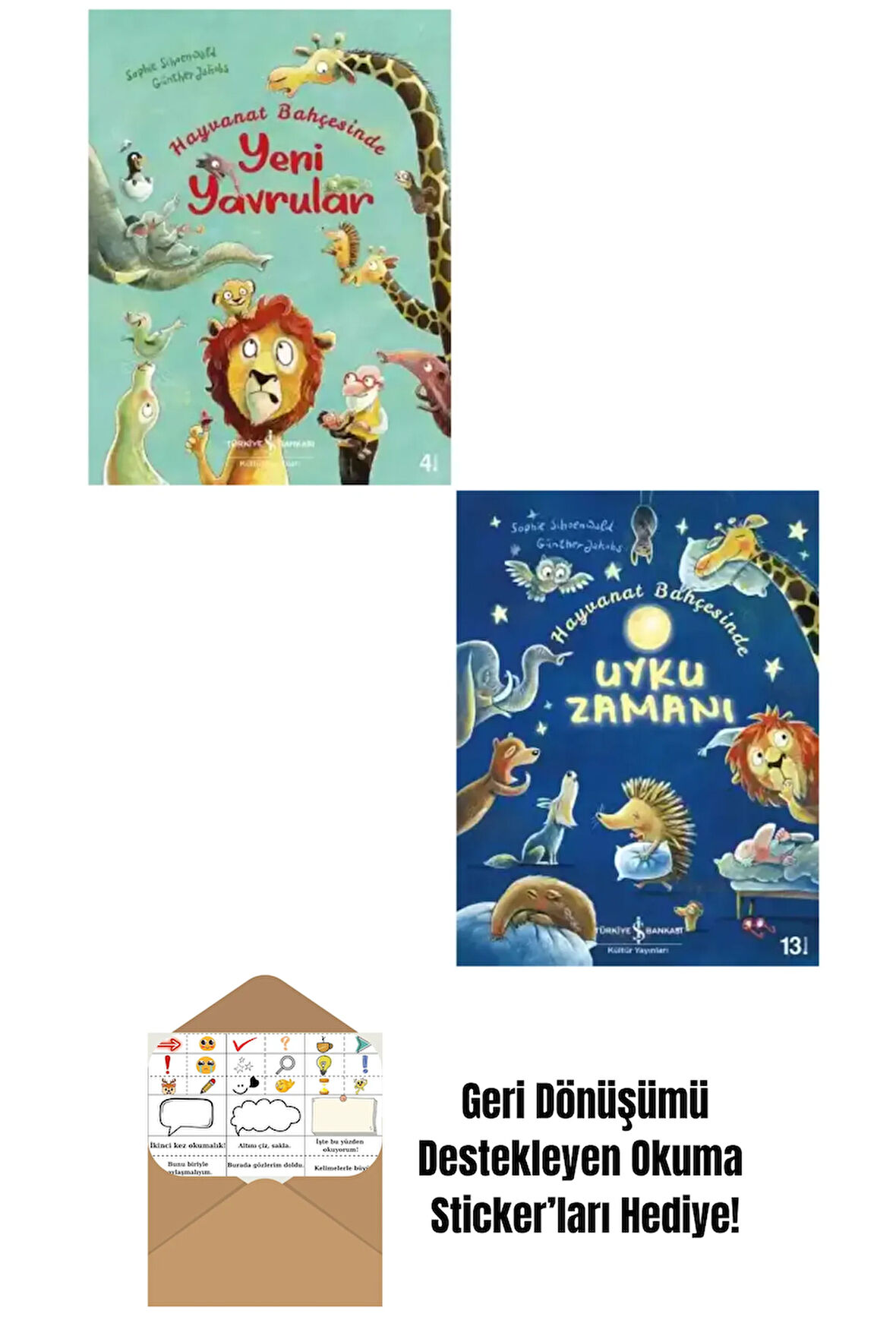 Hayvanat Bahçesi - Uyku Zamanı 2 Kitap Set + Okuma Sticker'ları