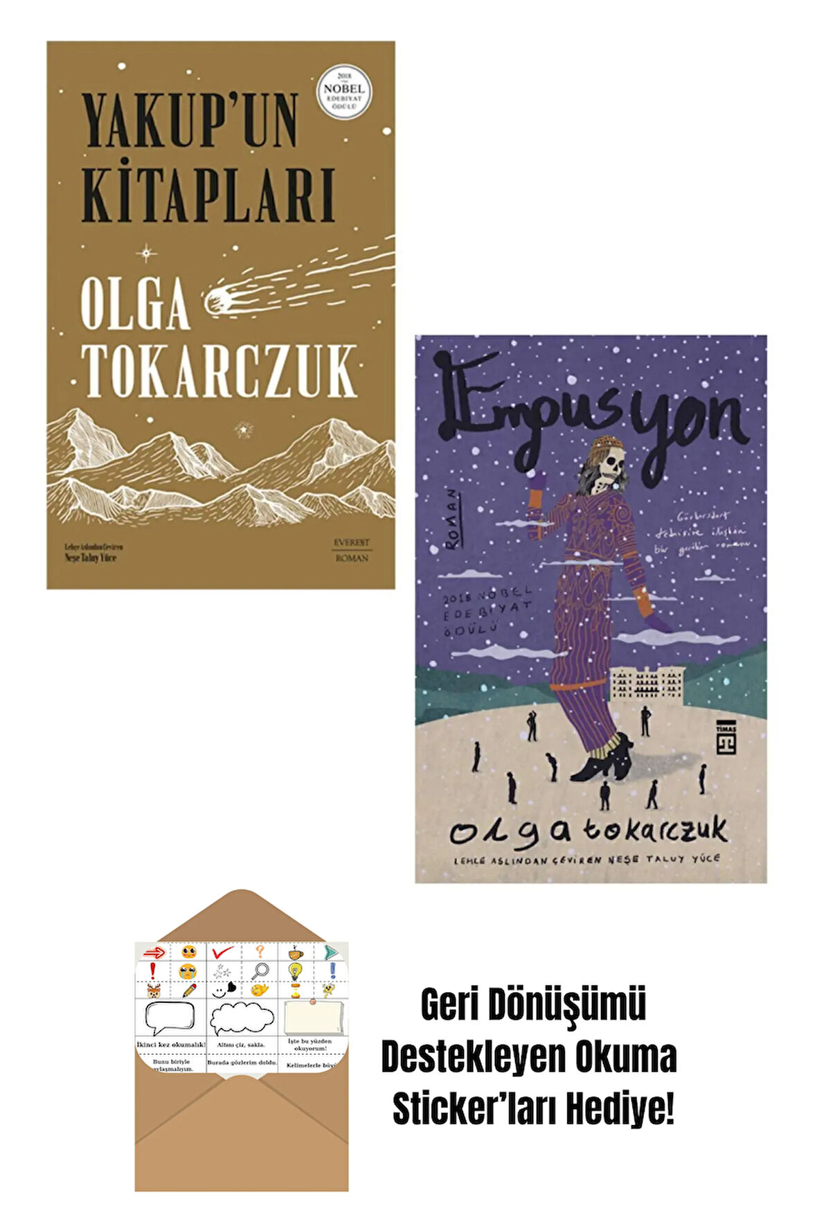 Olga Tokarczuk 2 Kitap Set + Okuma Sticker'ları