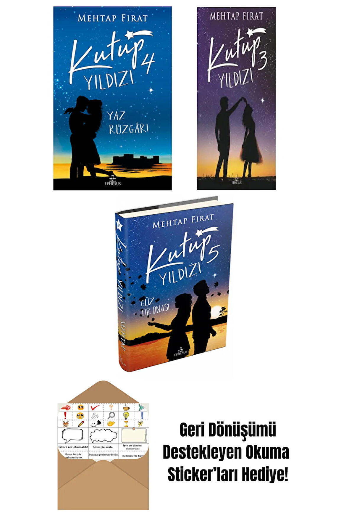 Mehtap Fırat 3 Kitap Seti + Okuma Sticker'ları