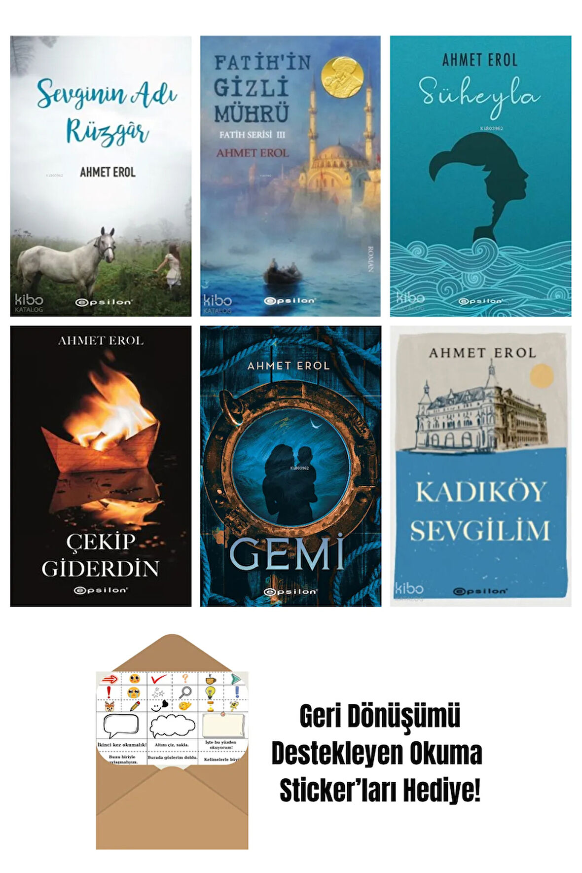 Ahmet Erol 6 Kitap Seti + Okuma Sticker'ları
