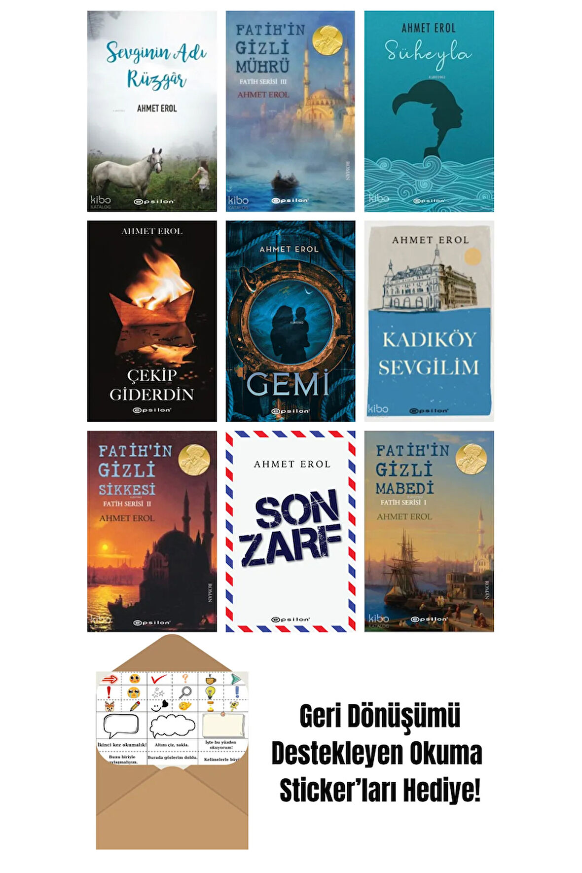 Ahmet Erol 9 Kitap Seti + Okuma Sticker'ları